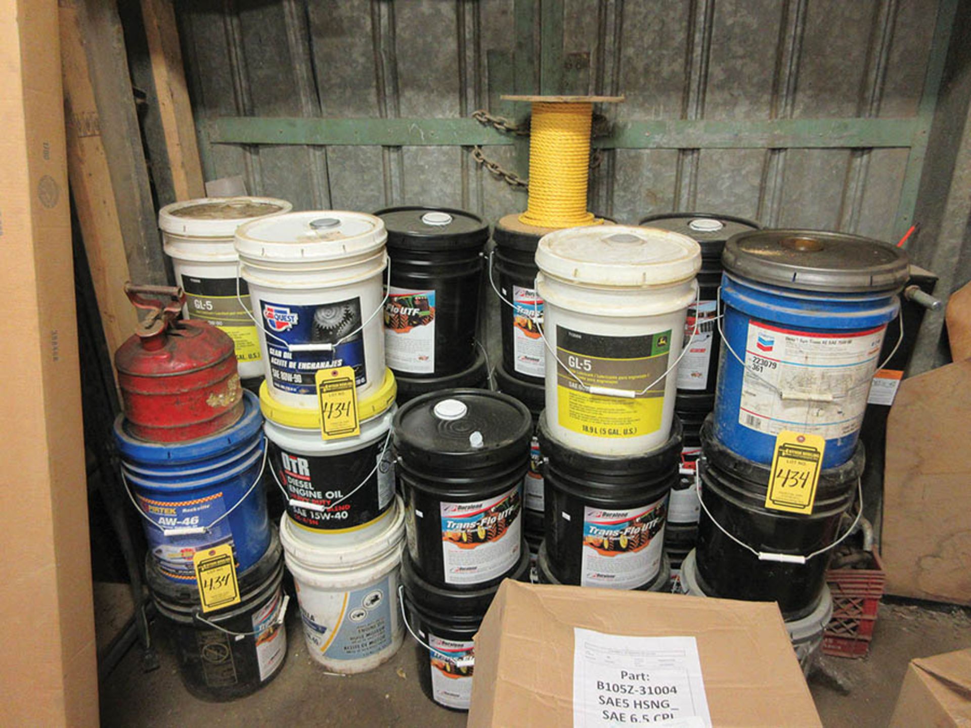 ASSORTED HEAVY EQUIPMENT FLUIDS - MAJORITY ARE UNOPENED