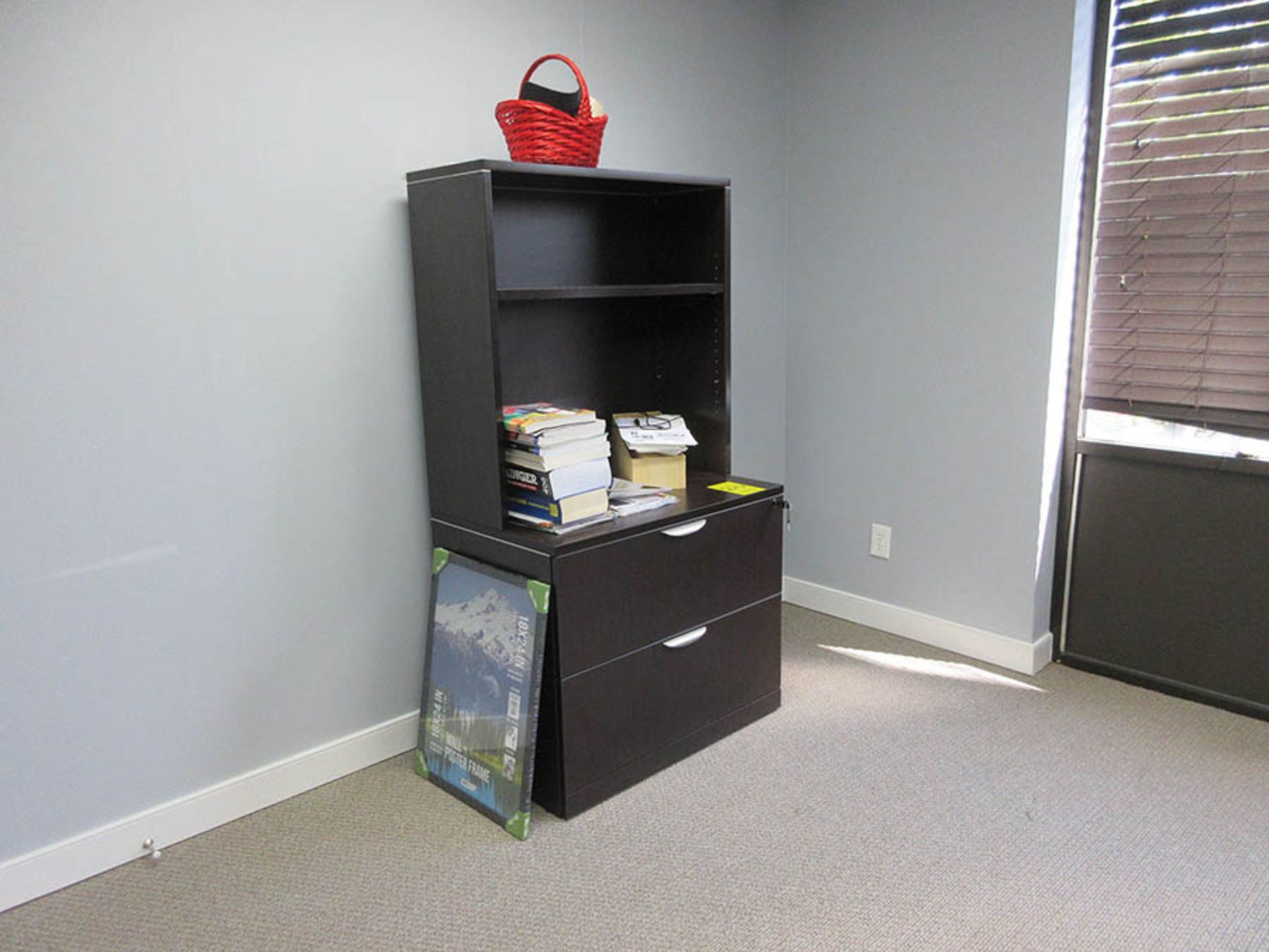 CORNER DESK, (2) BOOKCASES, AND CHAIR - Image 2 of 3