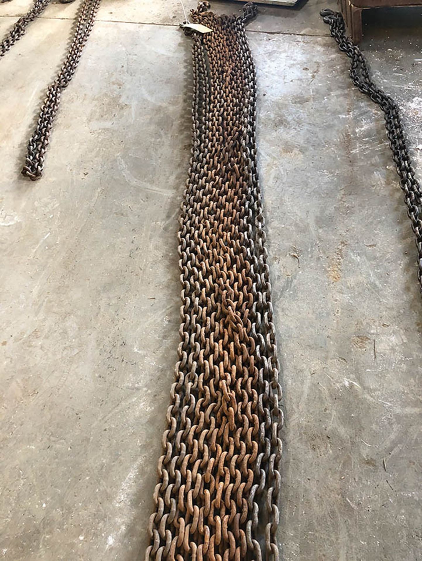(LOT) OF (5) 20' LONG TRANSPORT CHAINS