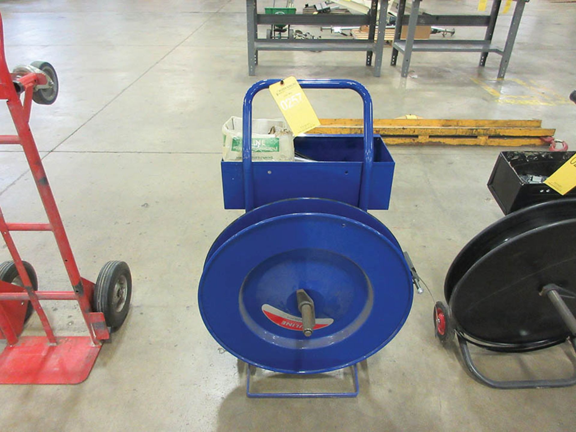 ULINE BANDING CART W/ BANDING TOOLS