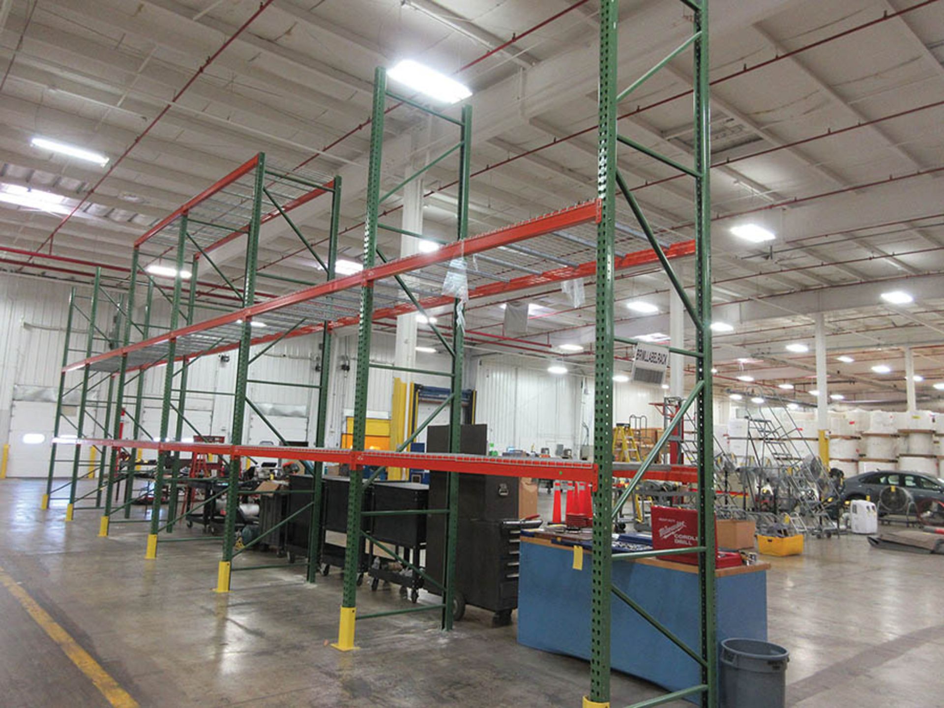 (11) SECTIONS OF HUSKY TEARDROP PALLET RACK: (13) 16' X 42'' UPRIGHTS, (44) 8' X 4'' CROSSBEAMS, AND - Image 3 of 4