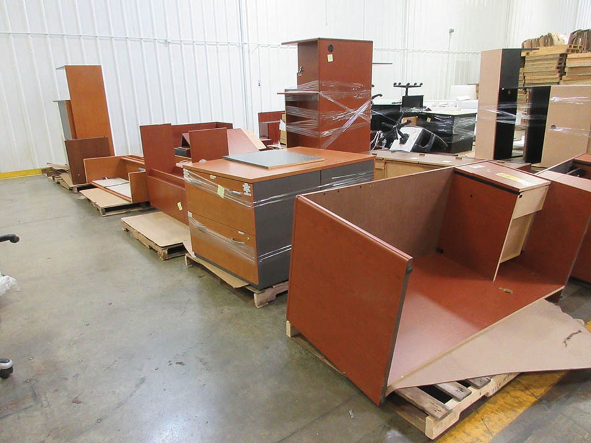 ROW OF OFFICE FURNITURE