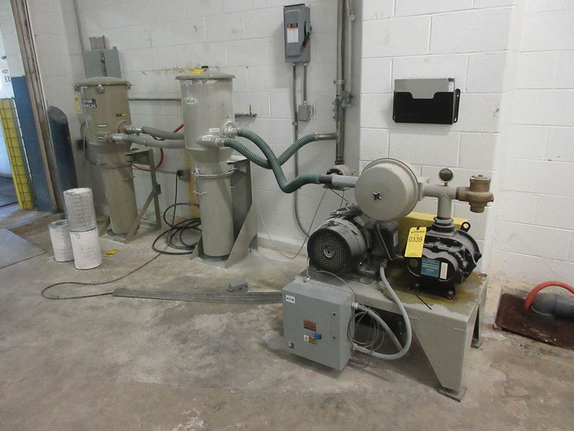 CONAIR DUAL CANISTER FILTER SYSTEM, MODEL 140111K1 & DC W/ CONAIR PD VACUUM SYSTEM, S/N 278770