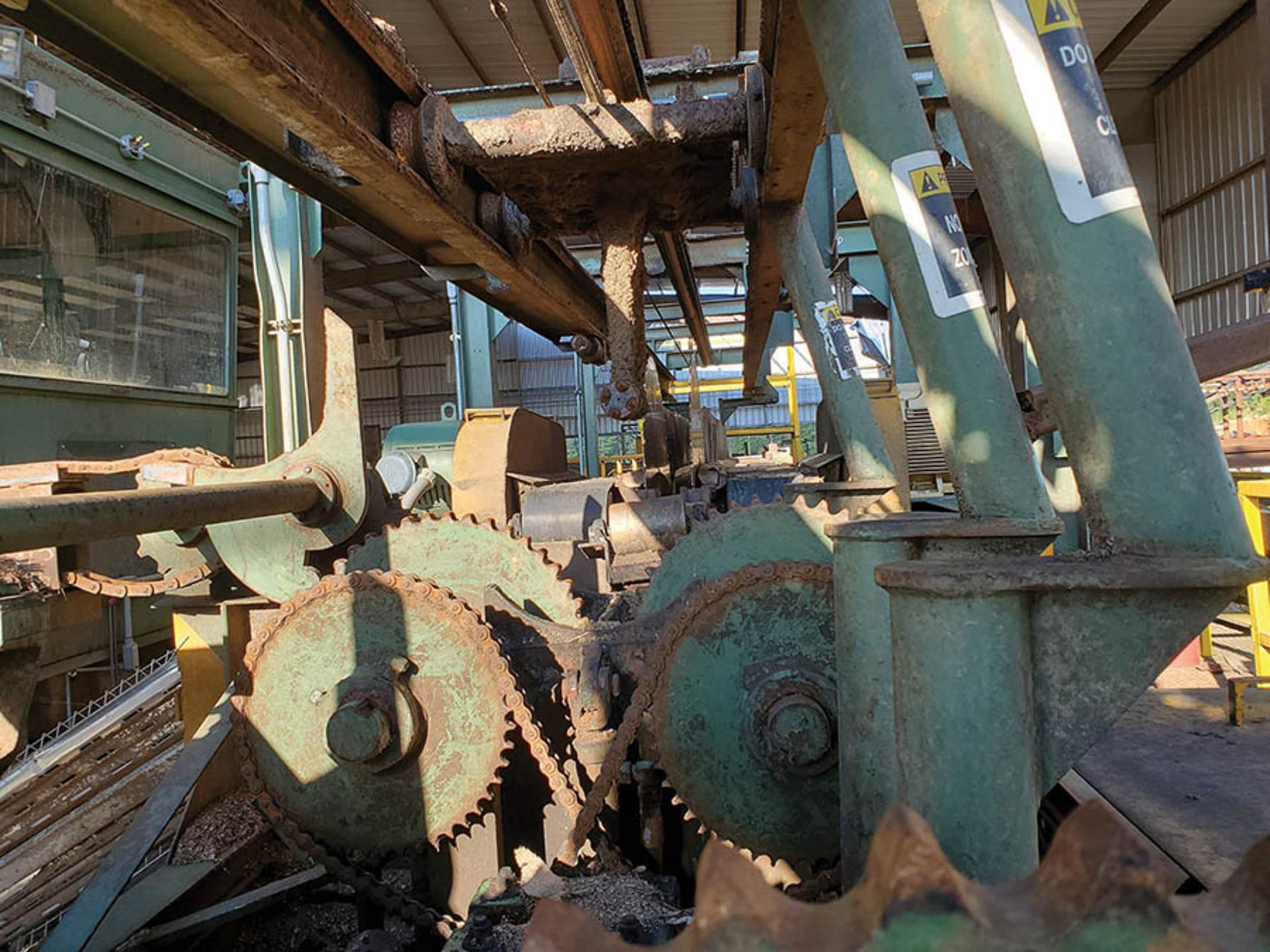 SCRAGG #1 -, COOPER MACHINE COMPANY OVERHEAD END DOGGING SCRAGG MILL, 12'L CAPACITY, INDEPENDENT - Image 11 of 33