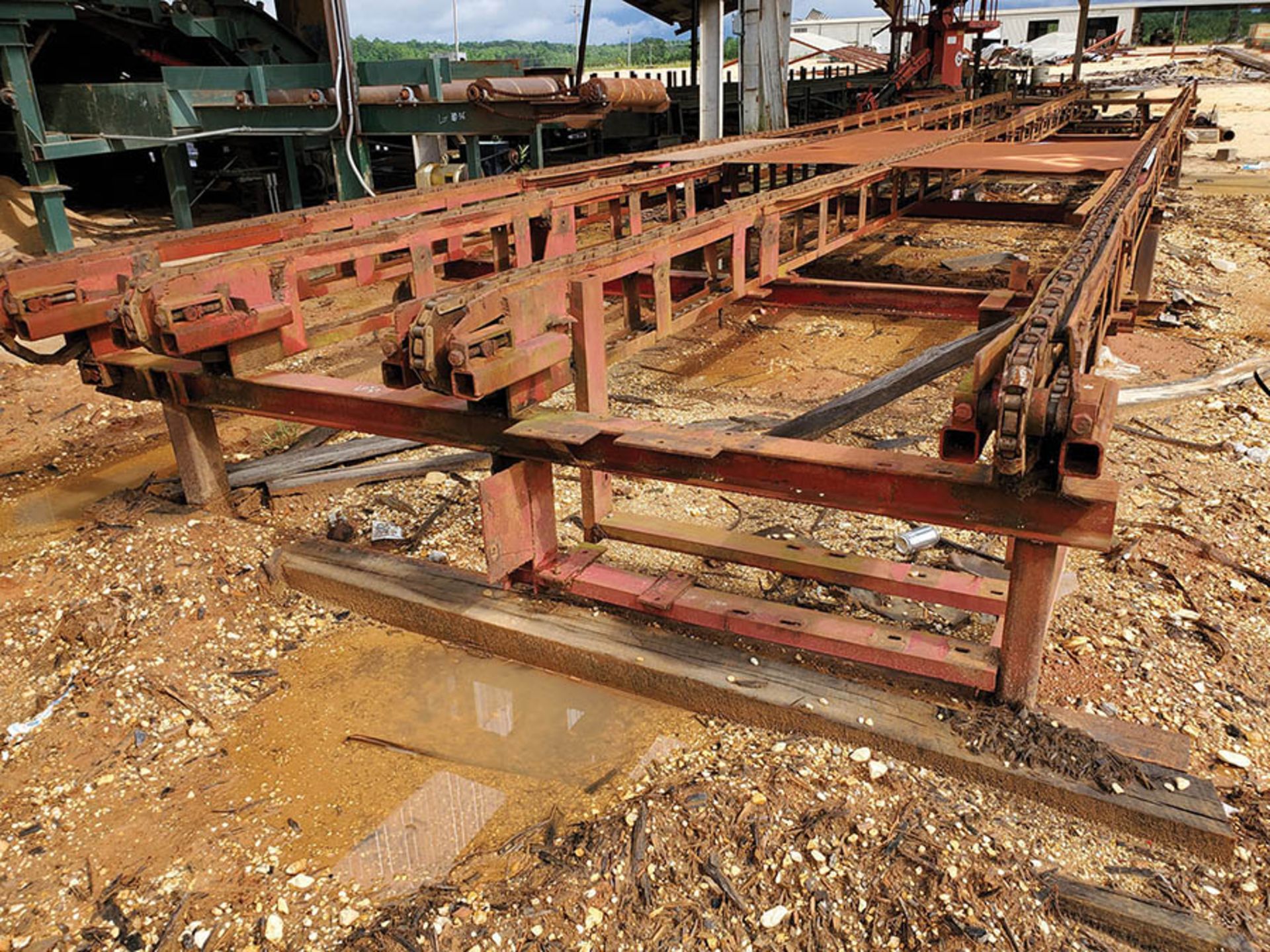 115' 4-STRAND LUMBER SORTING CHAIN W/H-78 CHAIN, MOTOR & DRIVE (HEAVY DUTY) HAS STEEL PLATE - Image 3 of 37