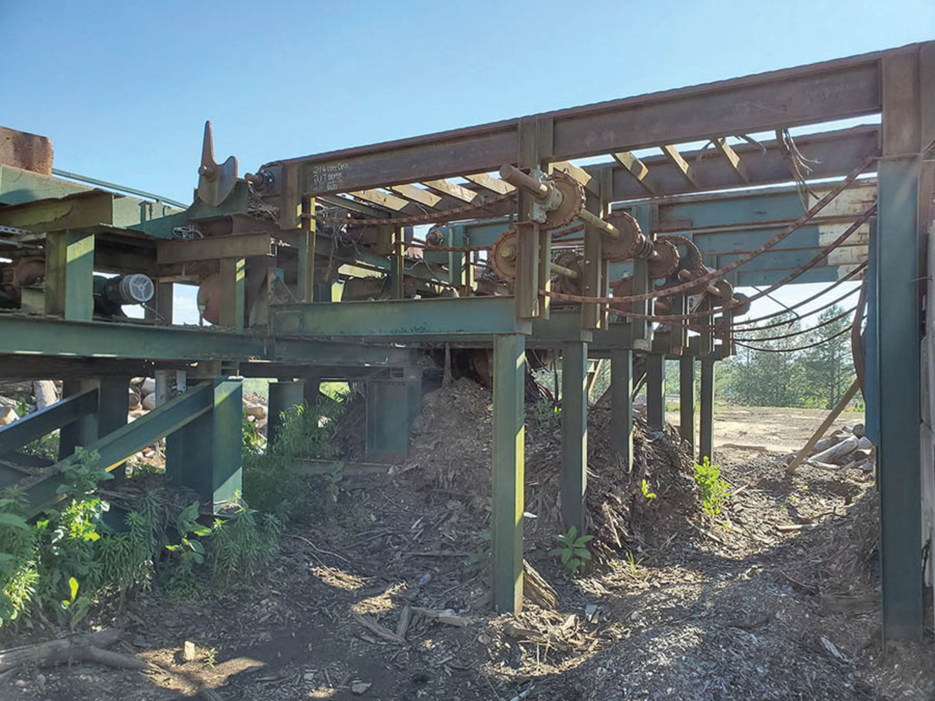 25' 6-STRAND LOG DECK TREE LENGTH 50' LOG TROUGH CONVEYOR W/110 BOX CHAIN - Image 13 of 21