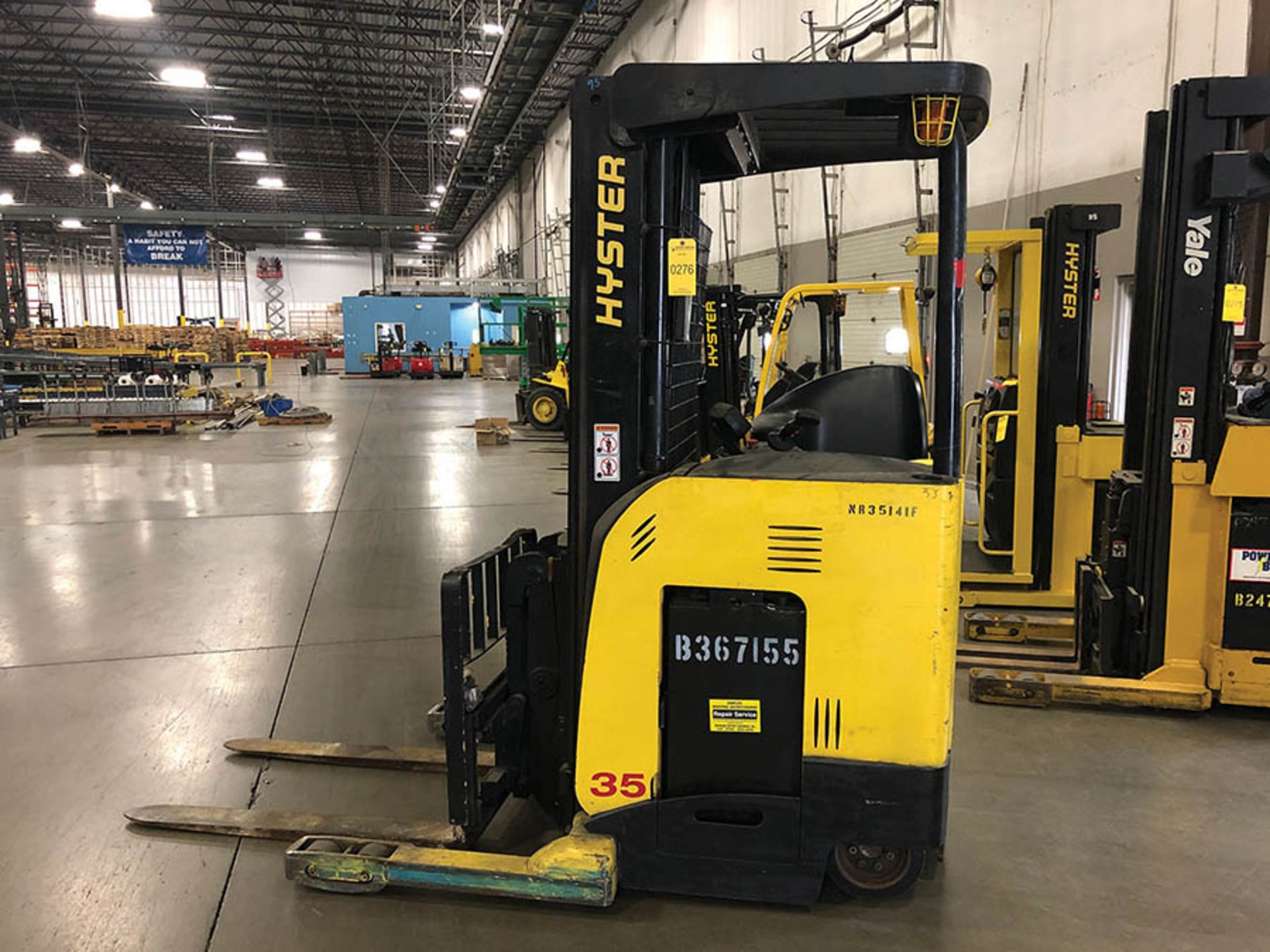 2008 HYSTER 4000 LB POUND DEEP REACH TRUCK MODEL N352DR- 16.5 S/N 264-02141F, SIDE SHIFT, TILT, 36