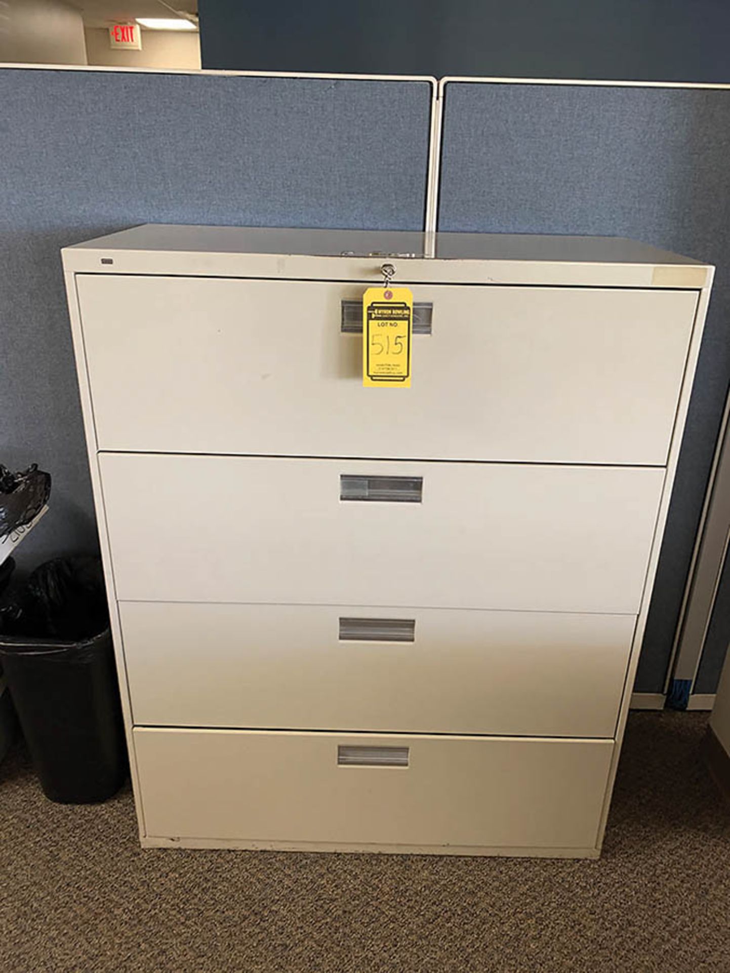 (3) 3-DRAWER FILING CABINETS WITH CONTENTS AND (1) 4-DRAWER FILING CABINET