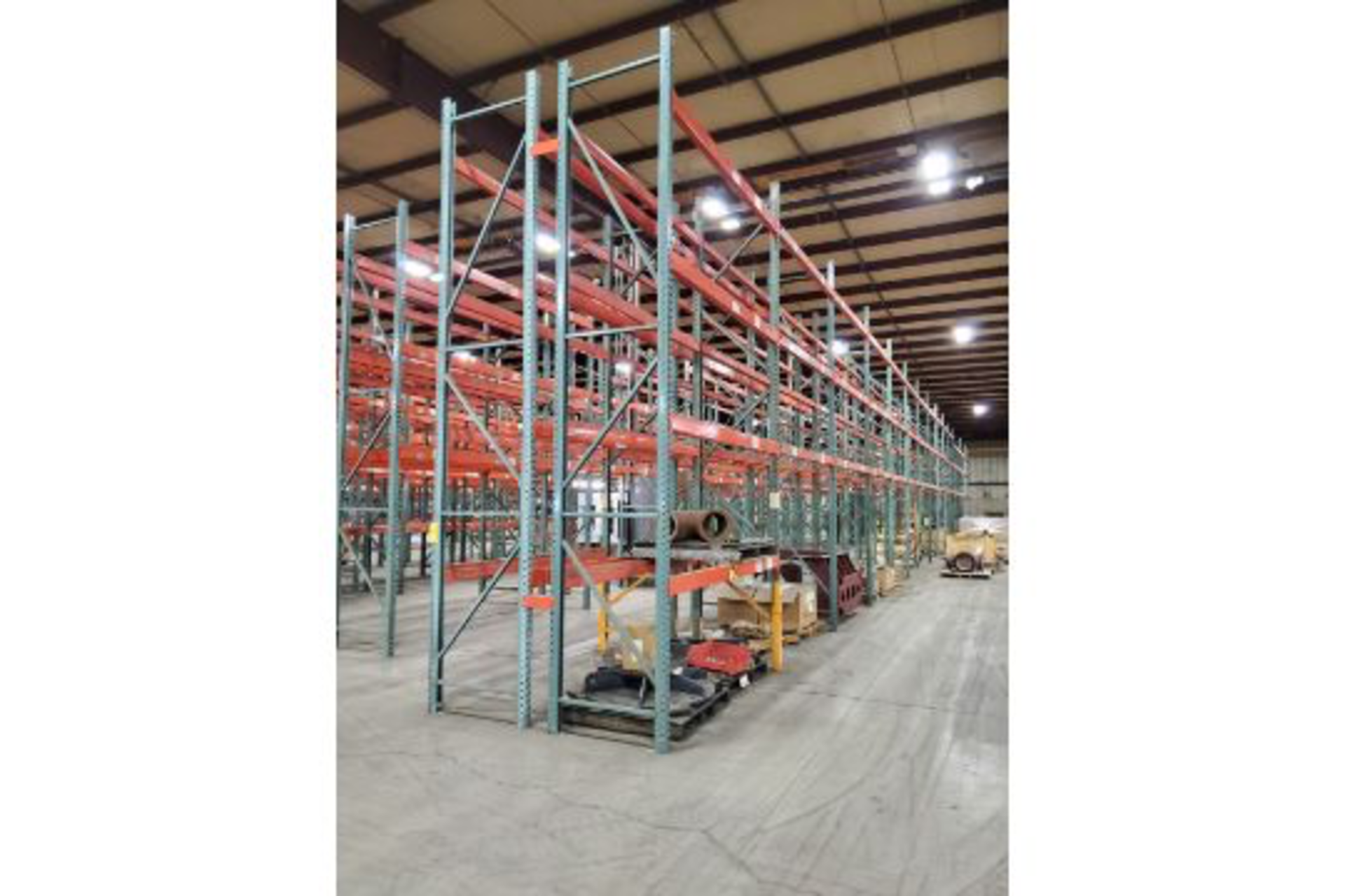 (30) SECTIONS PALLET RACKING - (2) 16' X 12' X 3', AND (28) 16' X 8' X 3' ***DISASSEMBLED AND