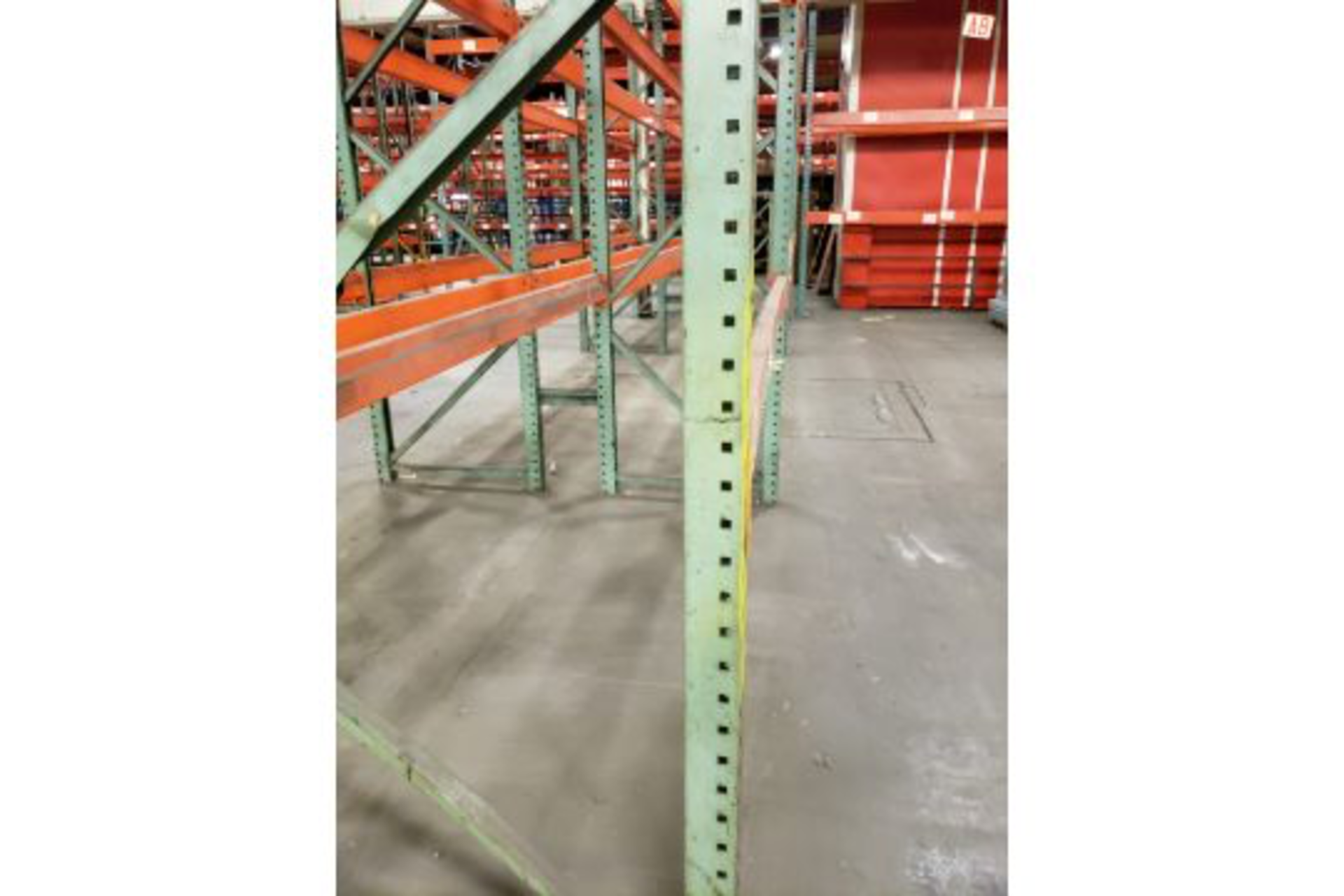 (6) SECTIONS OF PALLET RACKING (APPOX. SIZES - (4) 12' X 8' X 3', (2) 12' X 12' X 3') *** - Image 5 of 10