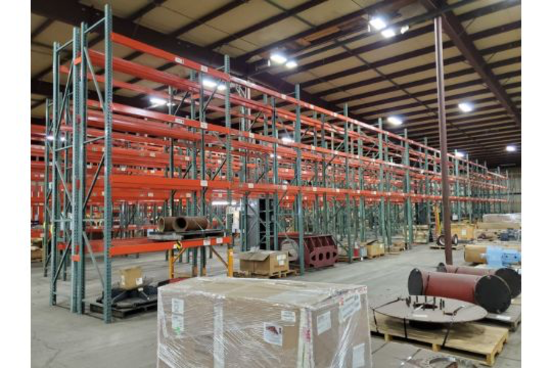 (30) SECTIONS PALLET RACKING - (2) 16' X 12' X 3', AND (28) 16' X 8' X 3' ***DISASSEMBLED AND - Image 3 of 8