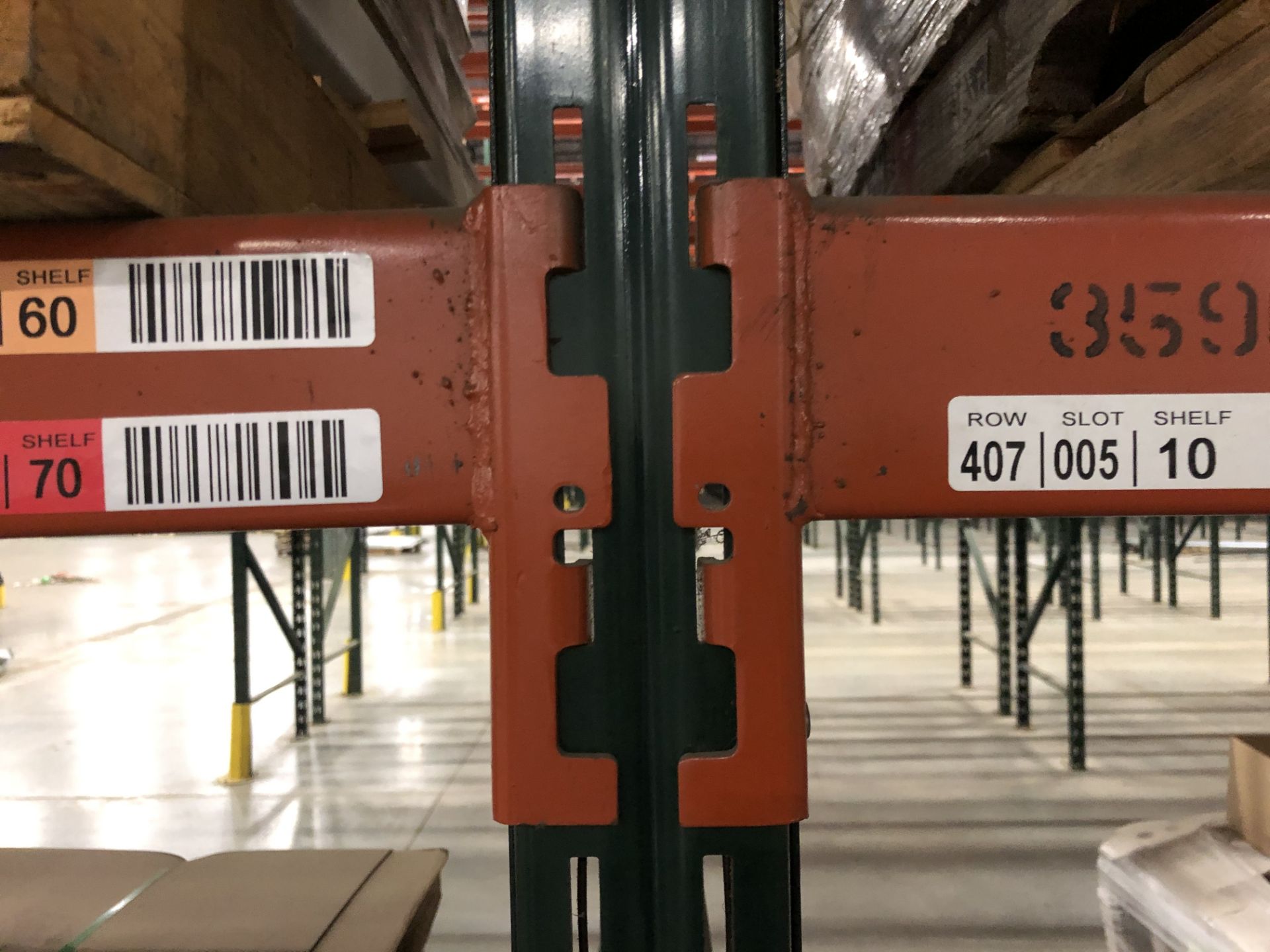 (25) BAYS/SECTIONS OF RIDG-U-RAK PALLET RACKING, CONSISTING OF (27) TOTAL UPRIGHTS- (4) UPRIGHTS ARE - Image 3 of 4