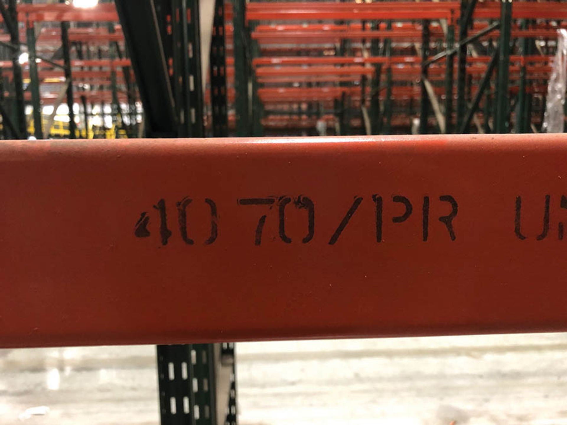 (30) BAYS/SECTIONS OF RIDG-U-RAK PALLET RACKING, CONSISTING OF (31) TOTAL UPRIGHTS- (2) UPRIGHTS ARE - Image 4 of 4