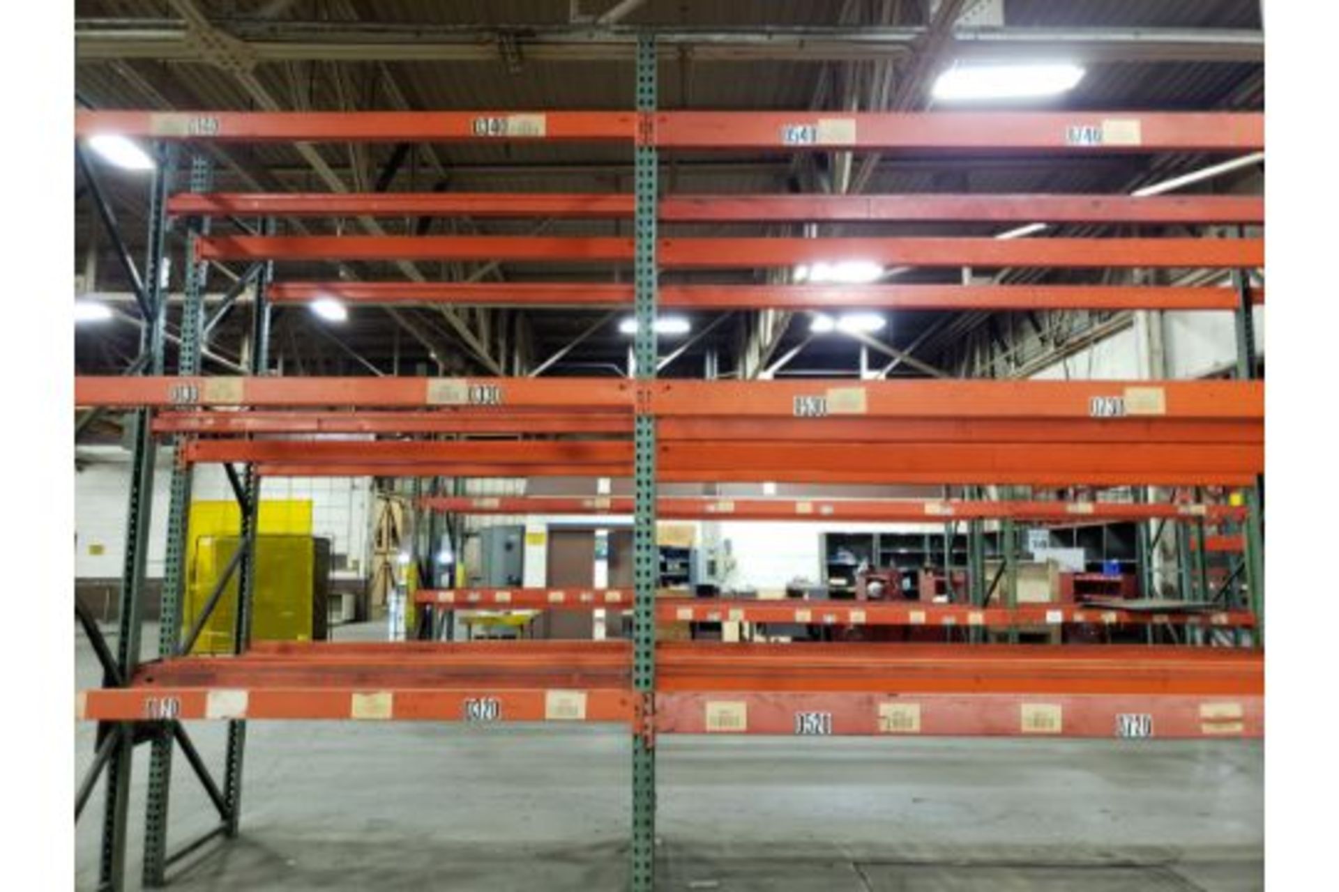 (6) SECTIONS OF PALLET RACKING (APPOX. SIZES - (4) 12' X 8' X 3', (2) 12' X 12' X 3') *** - Image 2 of 10