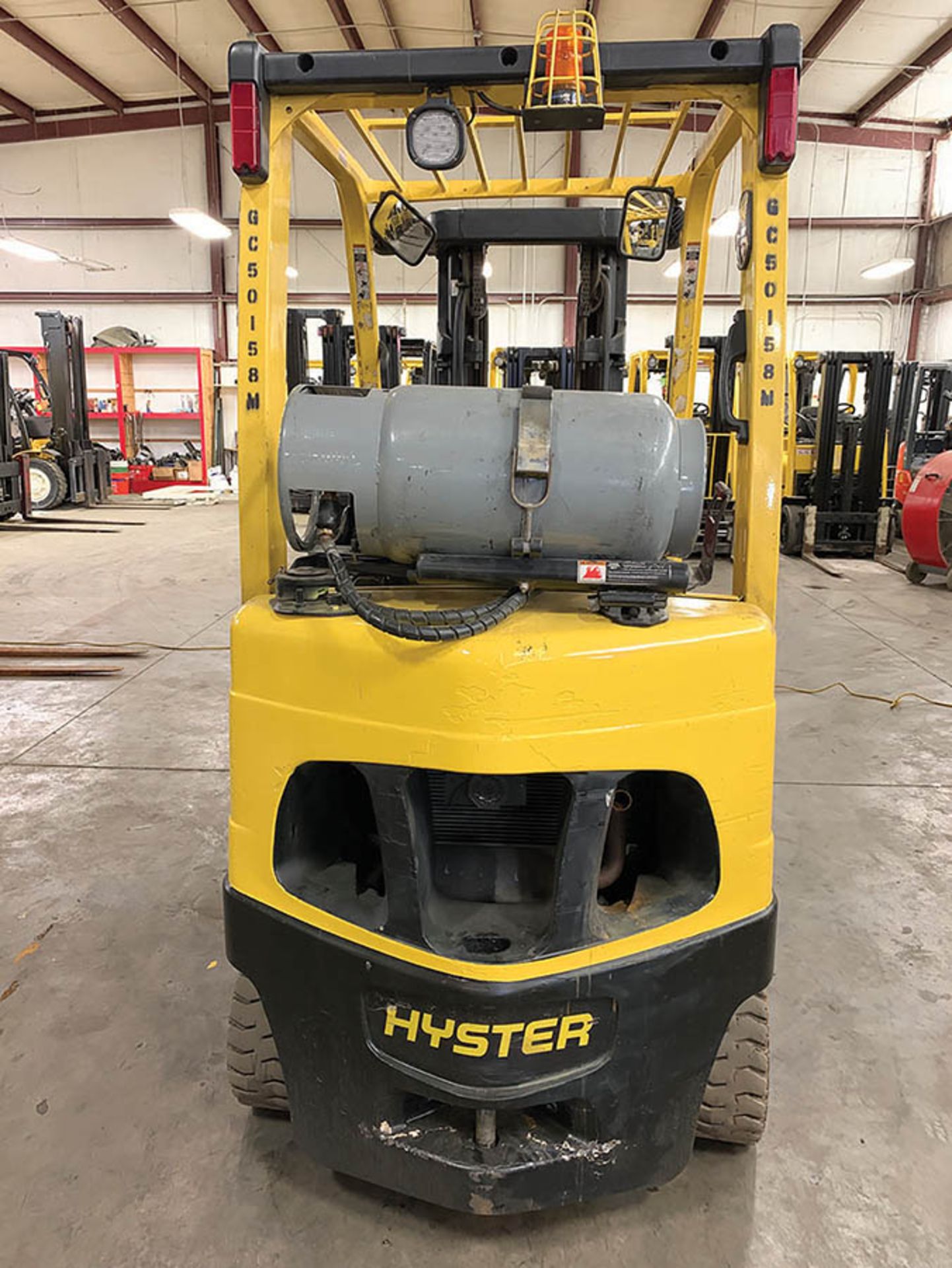 2015 HYSTER 5,000-LB CAP. FORKLIFT, MOD: S50FT, LPG, SOLID TIRES, 3-STAGE MAST, SIDESHIFT, 7,745 HRS - Image 5 of 12