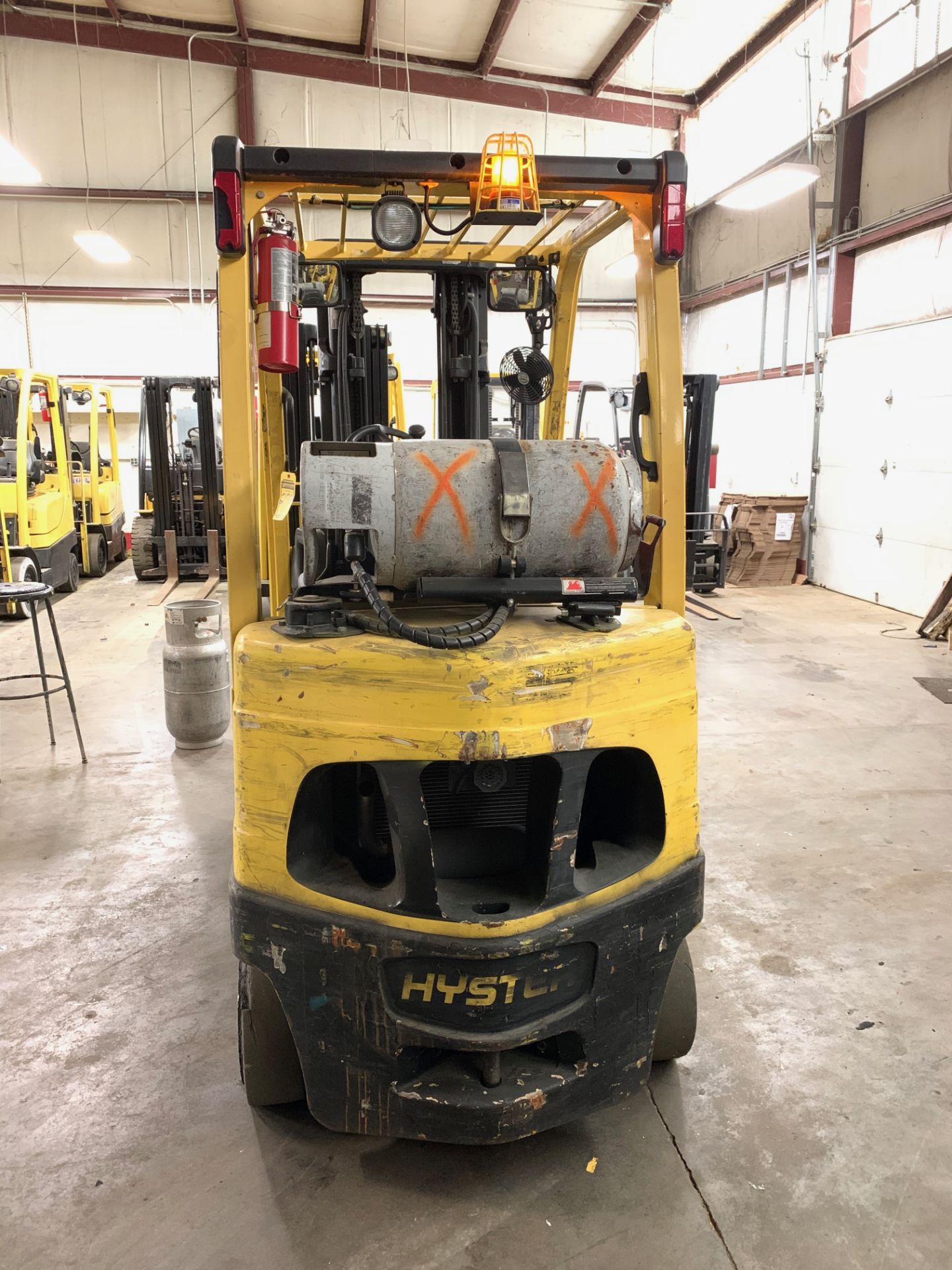 2015 HYSTER 5,000-LB CAP. FORKLIFT, MOD: S50FT, LPG, SOLID TIRES, 3-STAGE MAST, SIDESHIFT, 7,745 HRS - Image 10 of 12