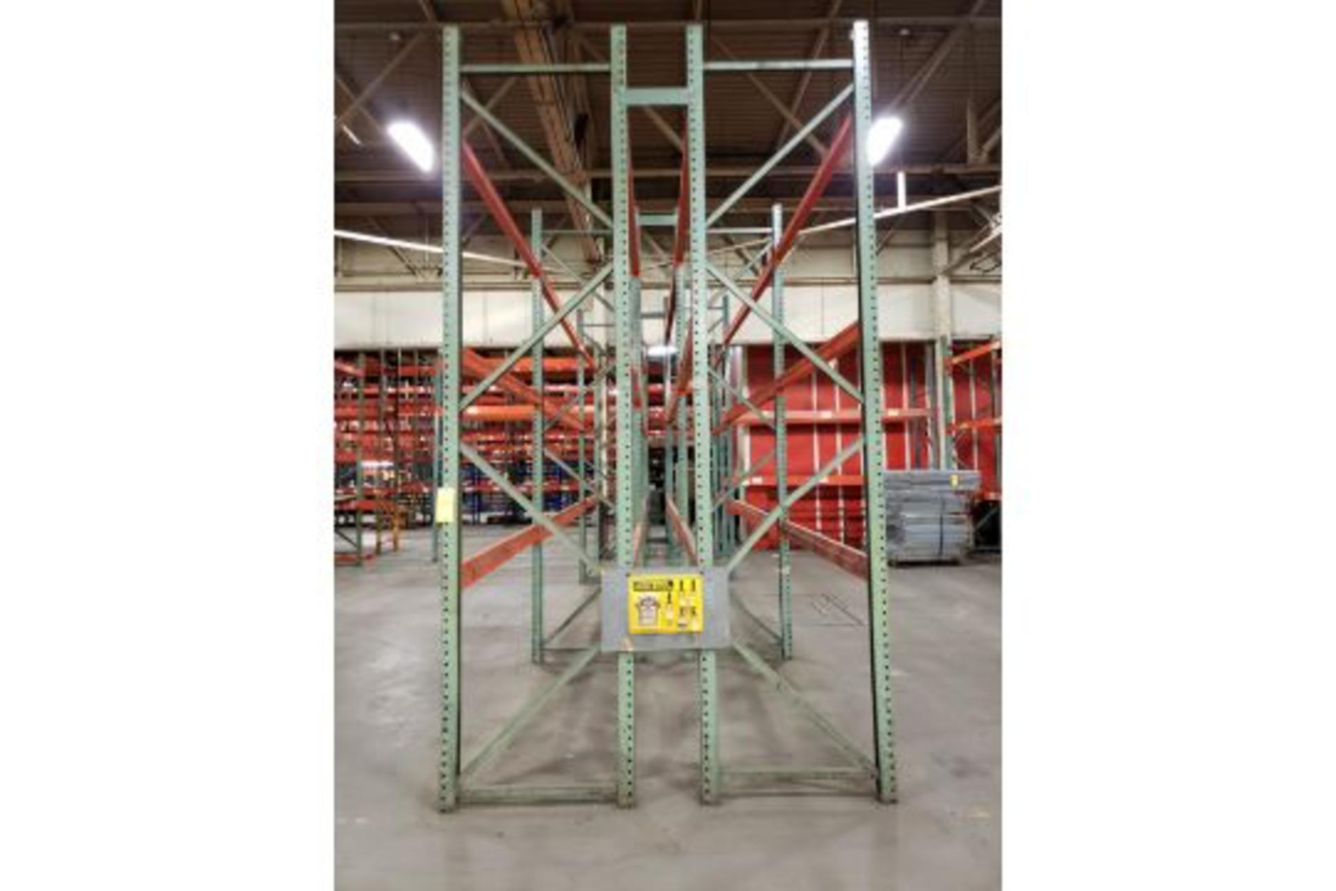 (6) SECTIONS OF PALLET RACKING (APPOX. SIZES - (4) 12' X 8' X 3', (2) 12' X 12' X 3') *** - Image 3 of 10