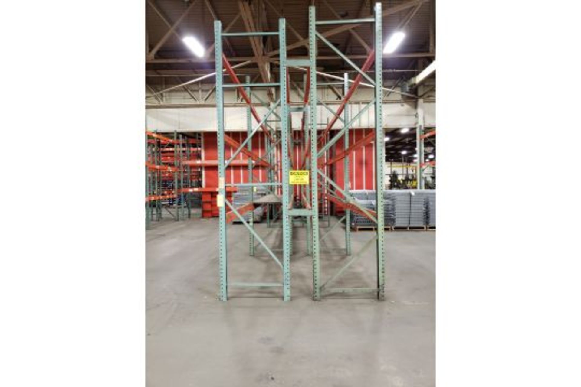 (6) SECTIONS OF PALLET RACKING (APPROX. SIZES - (4) 12' X 8' X 3', (2) 12' X 12' X 3') *** - Image 4 of 8