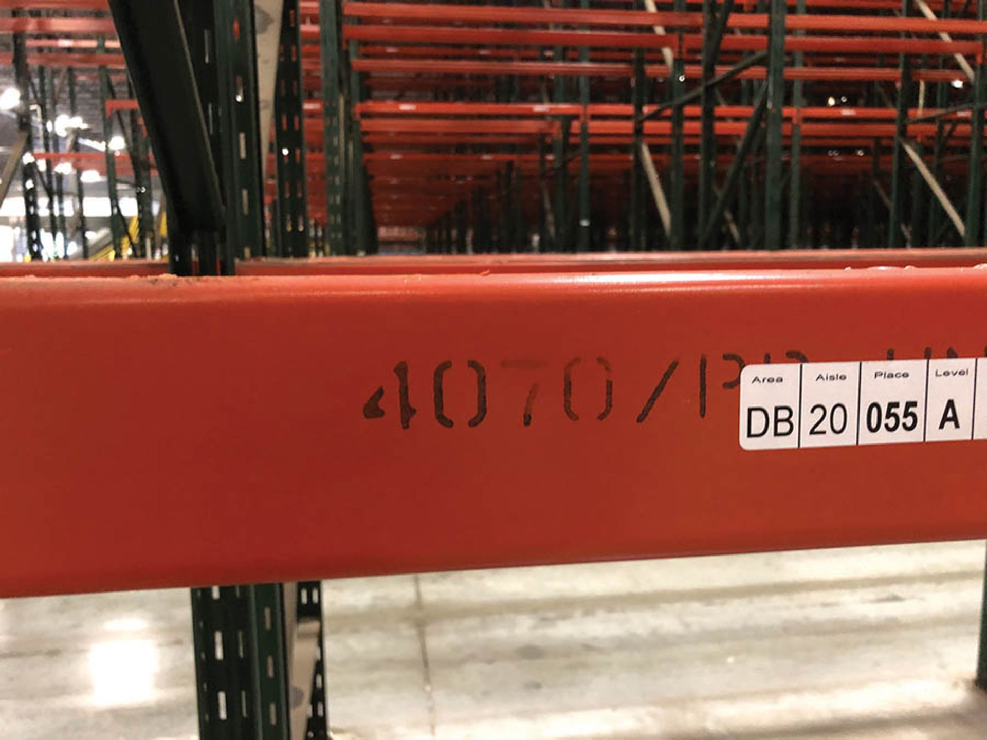 (30) BAYS/SECTIONS OF RIDG-U-RAK PALLET RACKING, CONSISTING OF (31) TOTAL UPRIGHTS- (2) UPRIGHTS ARE - Image 4 of 4