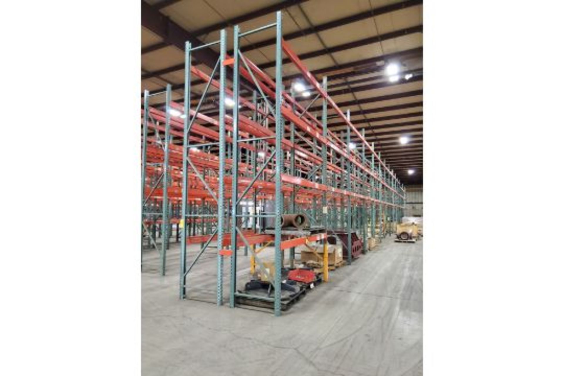 (30) SECTIONS PALLET RACKING - (2) 16' X 12' X 3', AND (28) 16' X 8' X 3' ***DISASSEMBLED AND - Image 2 of 8