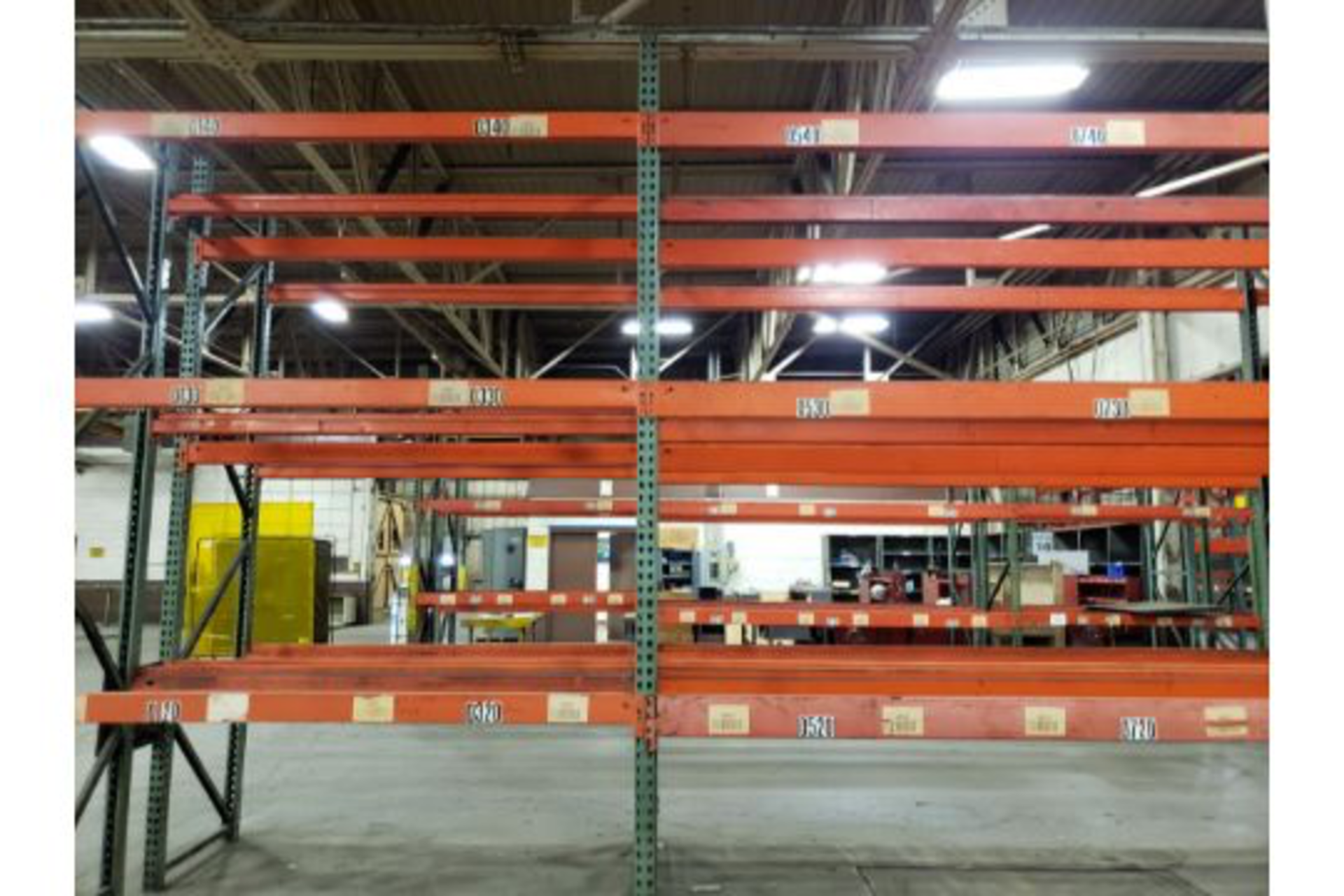 (6) SECTIONS OF PALLET RACKING (APPOX. SIZES - (4) 12' X 8' X 3', (2) 12' X 12' X 3') ***