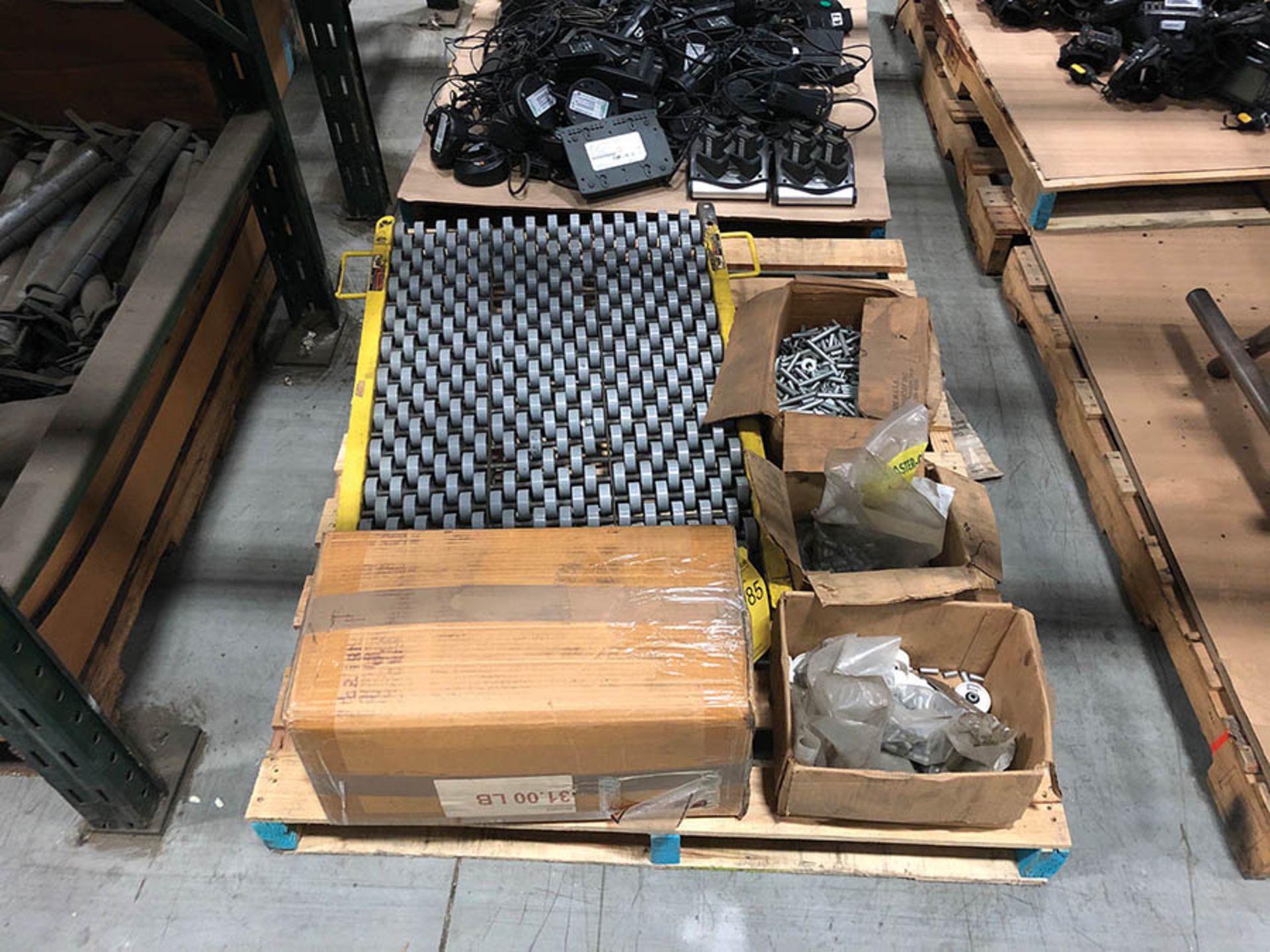 ASSORTED CONVEYOR PARTS IN GATE