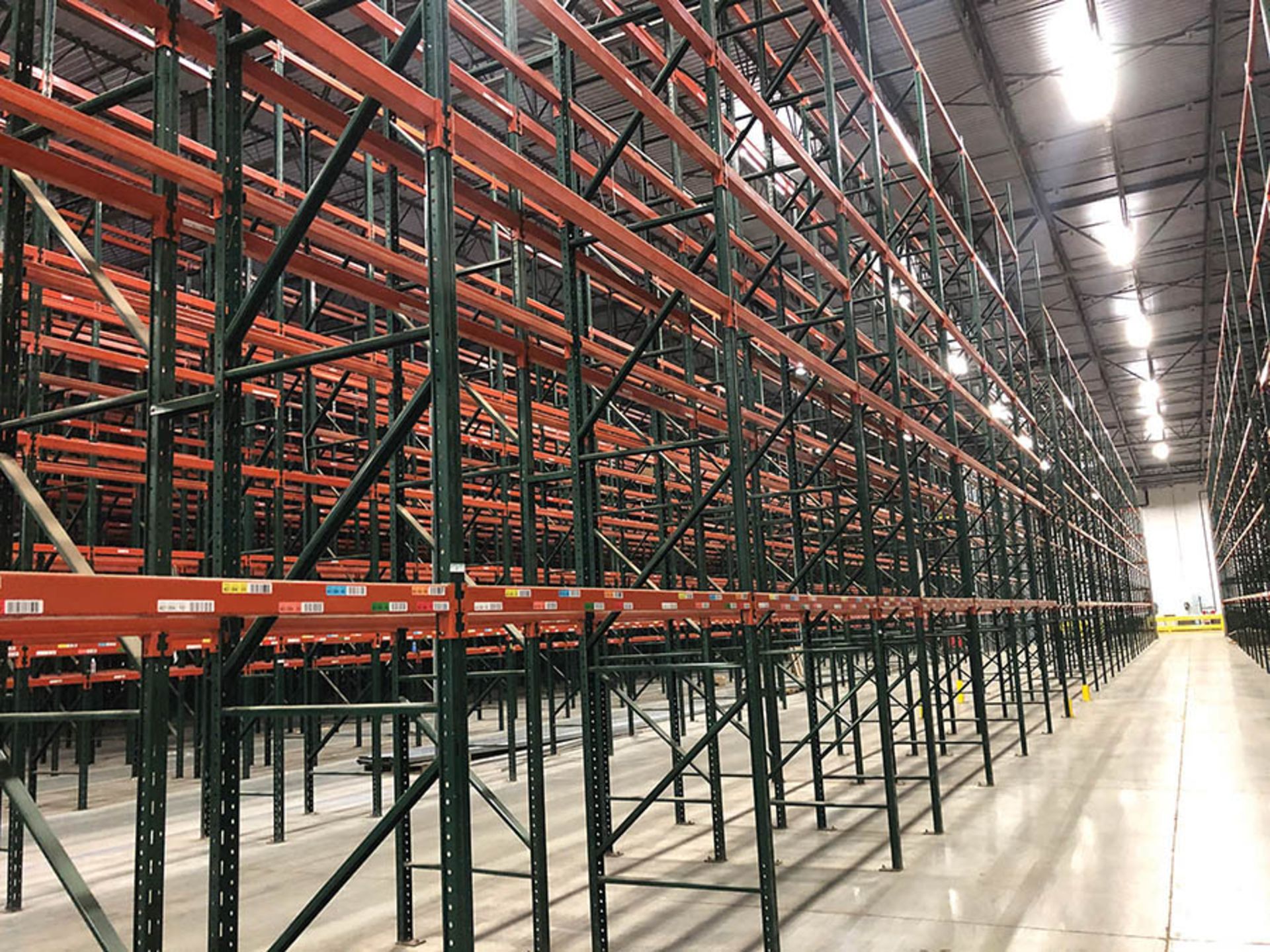 (25) BAYS/SECTIONS OF RIDG-U-RAK PALLET RACKING, CONSISTING OF (27) TOTAL UPRIGHTS- (4) UPRIGHTS ARE