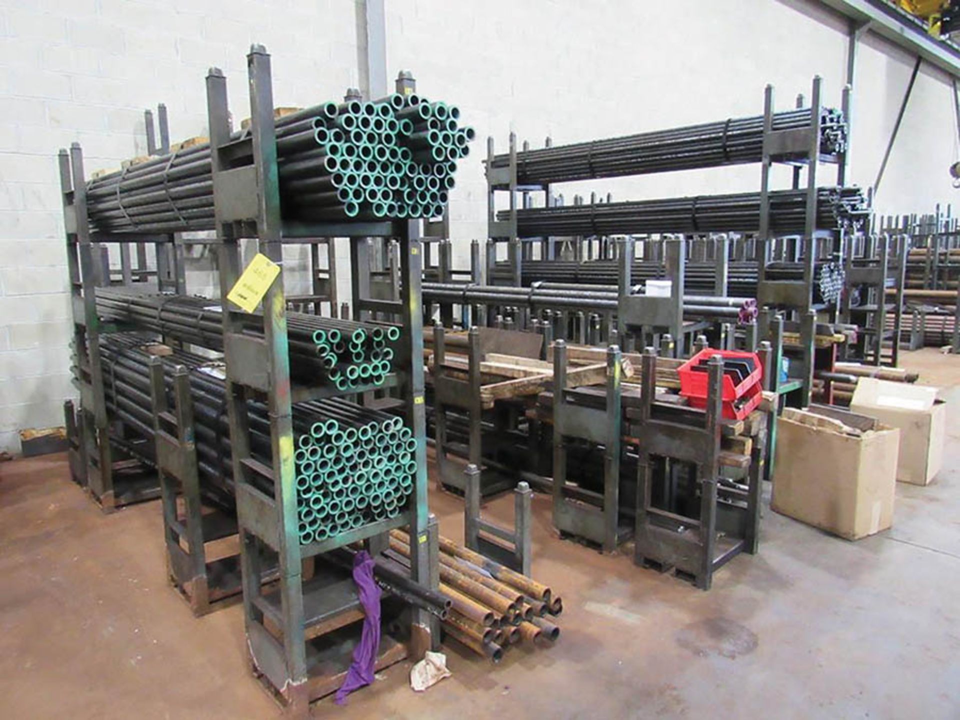 LARGE QUANTITY OF MATERIAL AND STACKABLE MATERIAL RACKS