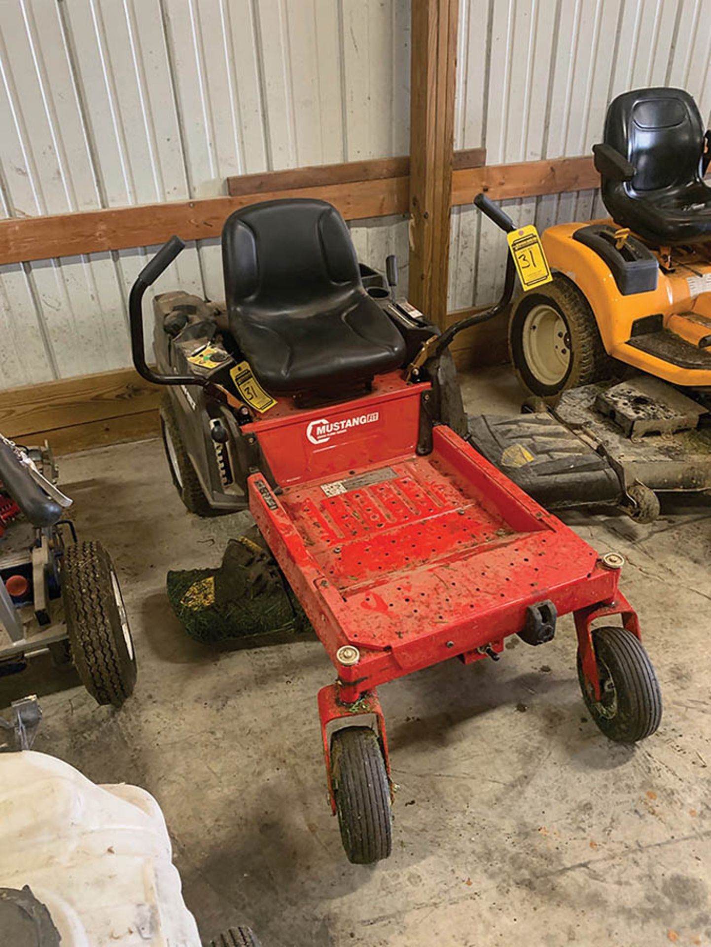 MUSTANG FIT ZERO-TURN RIDER MOWER, TROY BUILT 452CC GAS POWERED - Image 2 of 2