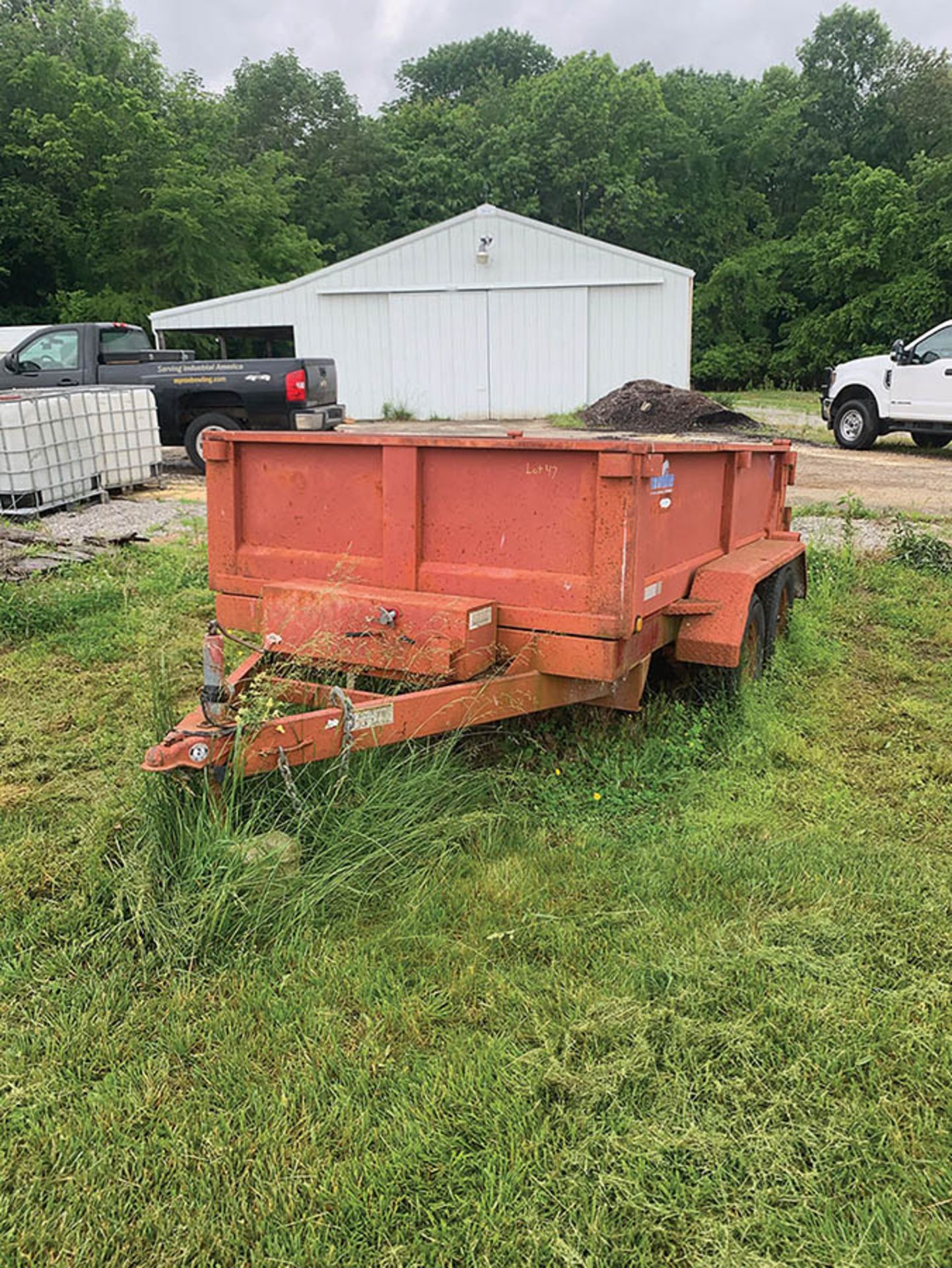 HAWKE 10' X 72'' TANDEM AXLE, DUMP TRAILER, 7000-LB. CAP.