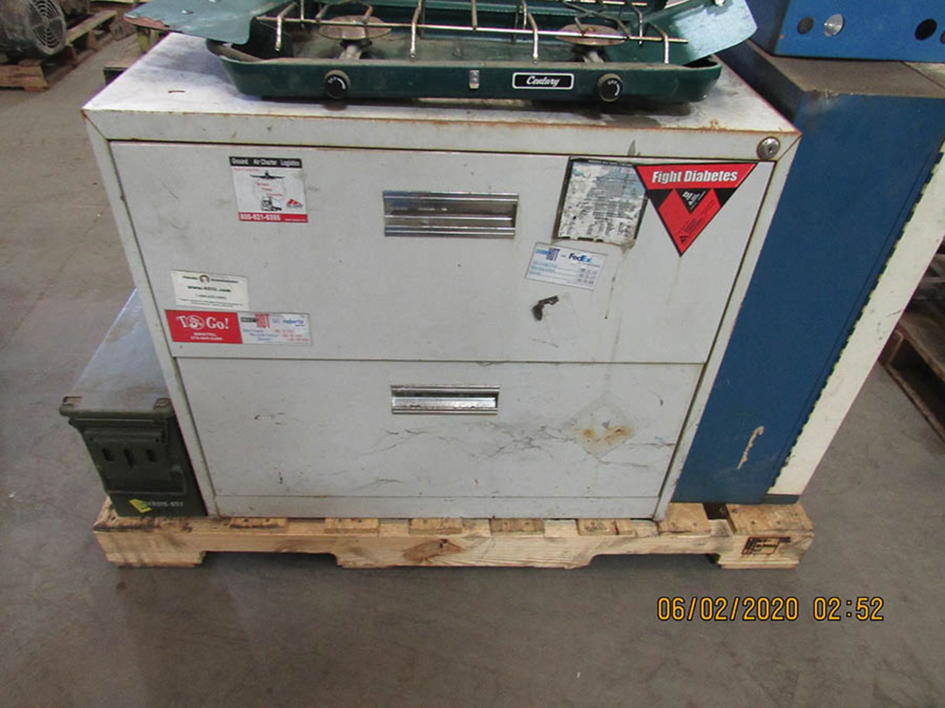 ASSORTED METAL CABINETS, MILK CAN, AND AMO CONTAINER - Image 8 of 8