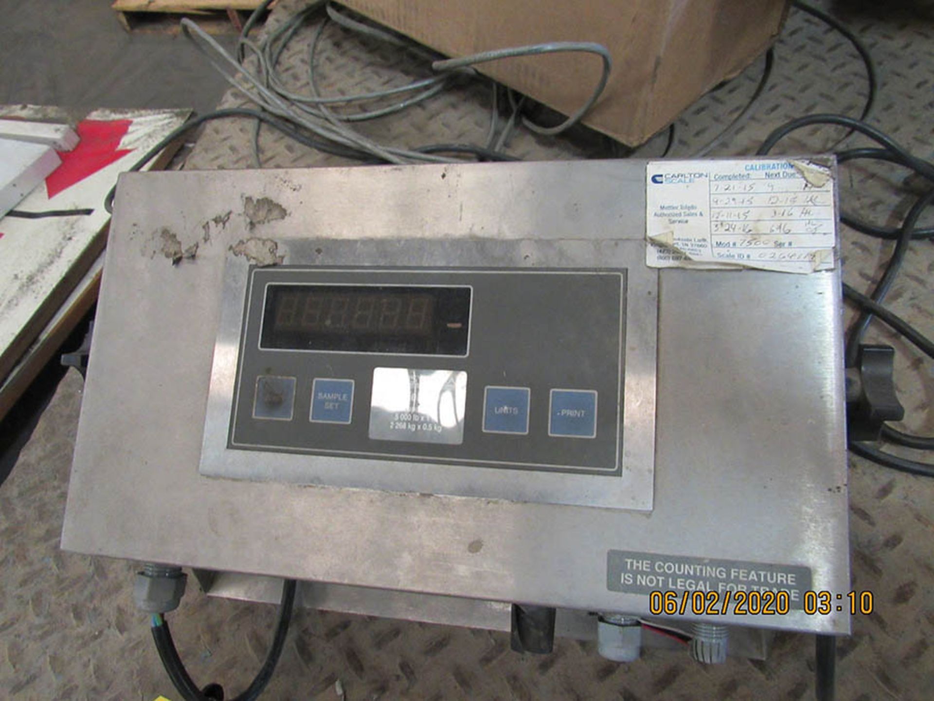 (5) ASSORTED PLATFORM SCALES - WEIGH-TRONIX 5,000-LB. CAP. 48'' X 48'', TRANSCELL M-GUARDIAN 5544-5K - Image 4 of 4