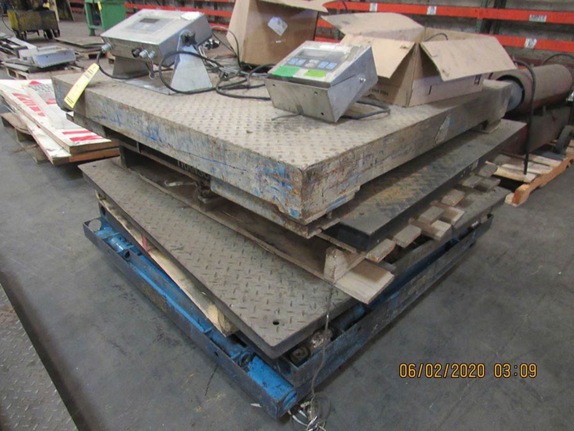 (5) ASSORTED PLATFORM SCALES - WEIGH-TRONIX 5,000-LB. CAP. 48'' X 48'', TRANSCELL M-GUARDIAN 5544-5K - Image 2 of 4