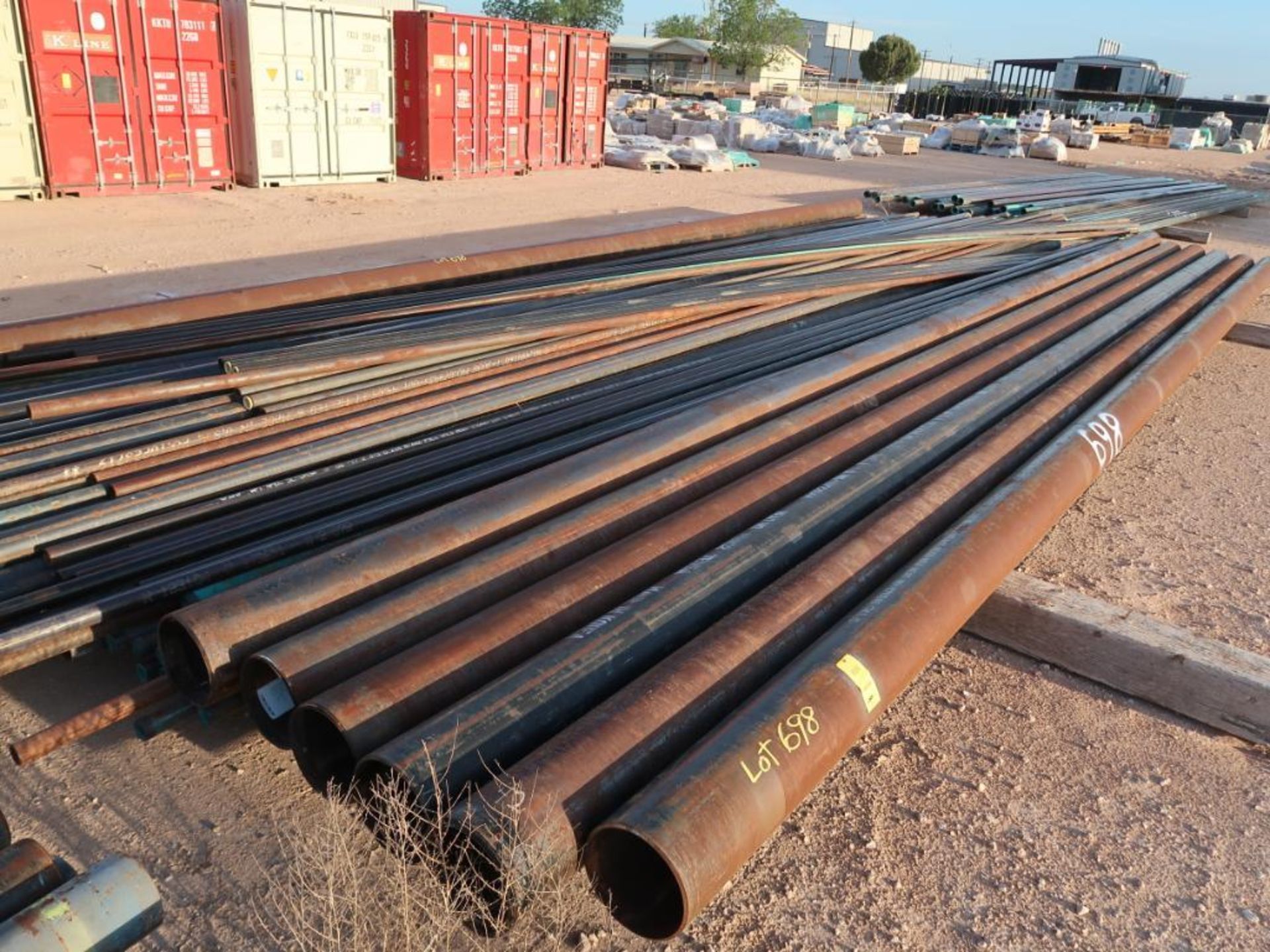 (LOT) 10.750 X .365 X 42 STEEL PIPE; 2.375 X .218 X 42 STEEL PIPE, AND ASSORTED SIZE STEEL PIPE