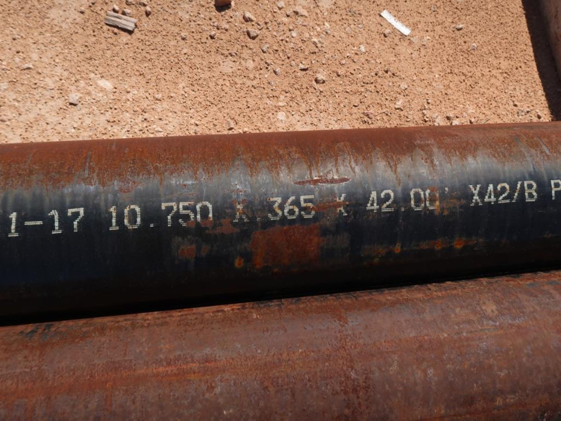 (LOT) 10.750 X .365 X 42 STEEL PIPE; 2.375 X .218 X 42 STEEL PIPE, AND ASSORTED SIZE STEEL PIPE - Image 8 of 9