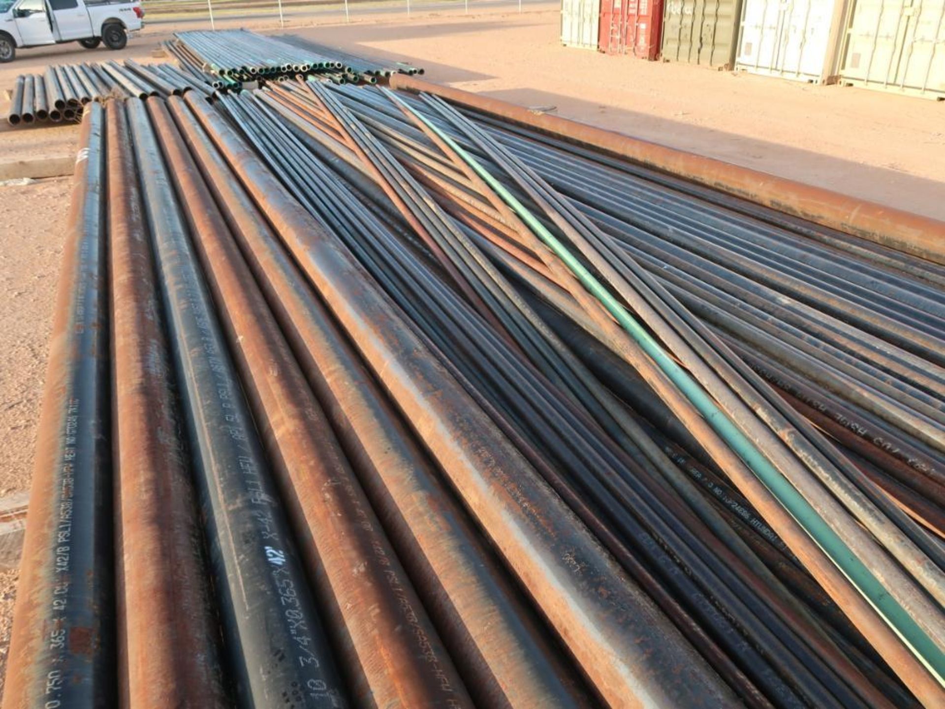 (LOT) 10.750 X .365 X 42 STEEL PIPE; 2.375 X .218 X 42 STEEL PIPE, AND ASSORTED SIZE STEEL PIPE - Image 5 of 9
