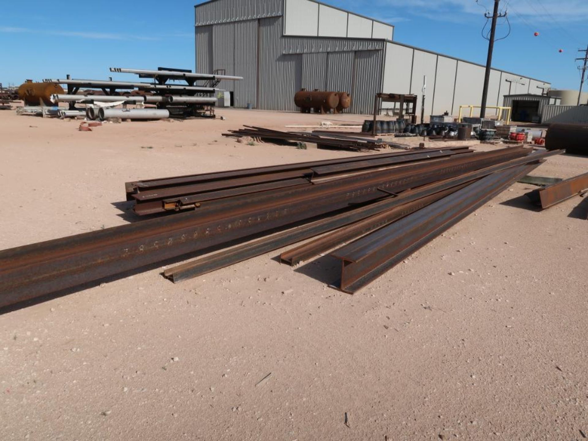 (LOT) ASSORTED ANGLE IRON, I-BEAM, FLATS, STRUCTURAL STEEL, ASSORTED STEEL AND STAINLESS STEEL - Image 2 of 7