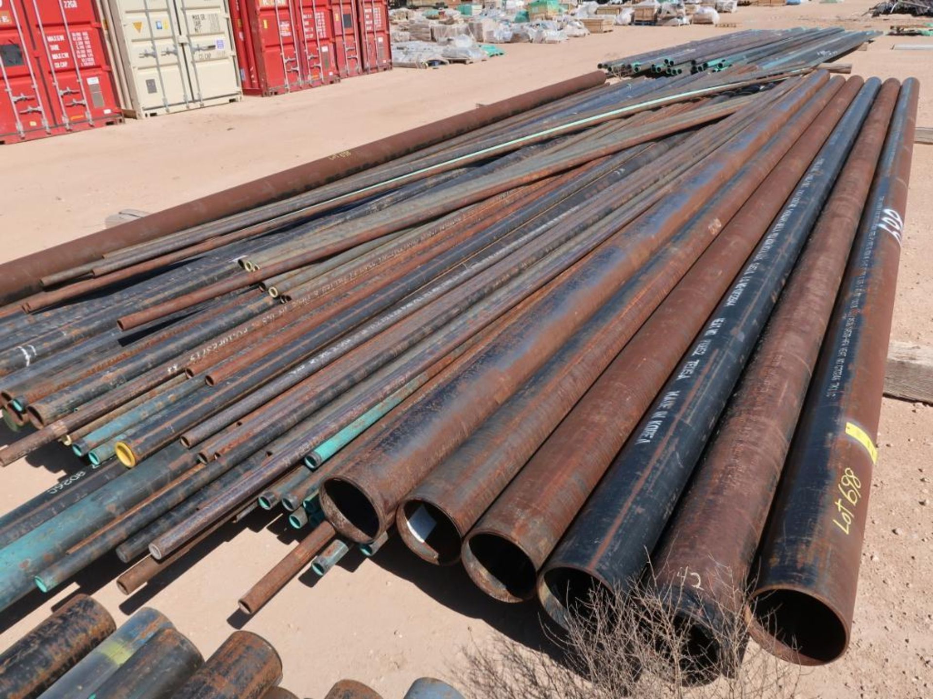 (LOT) 10.750 X .365 X 42 STEEL PIPE; 2.375 X .218 X 42 STEEL PIPE, AND ASSORTED SIZE STEEL PIPE - Image 7 of 9