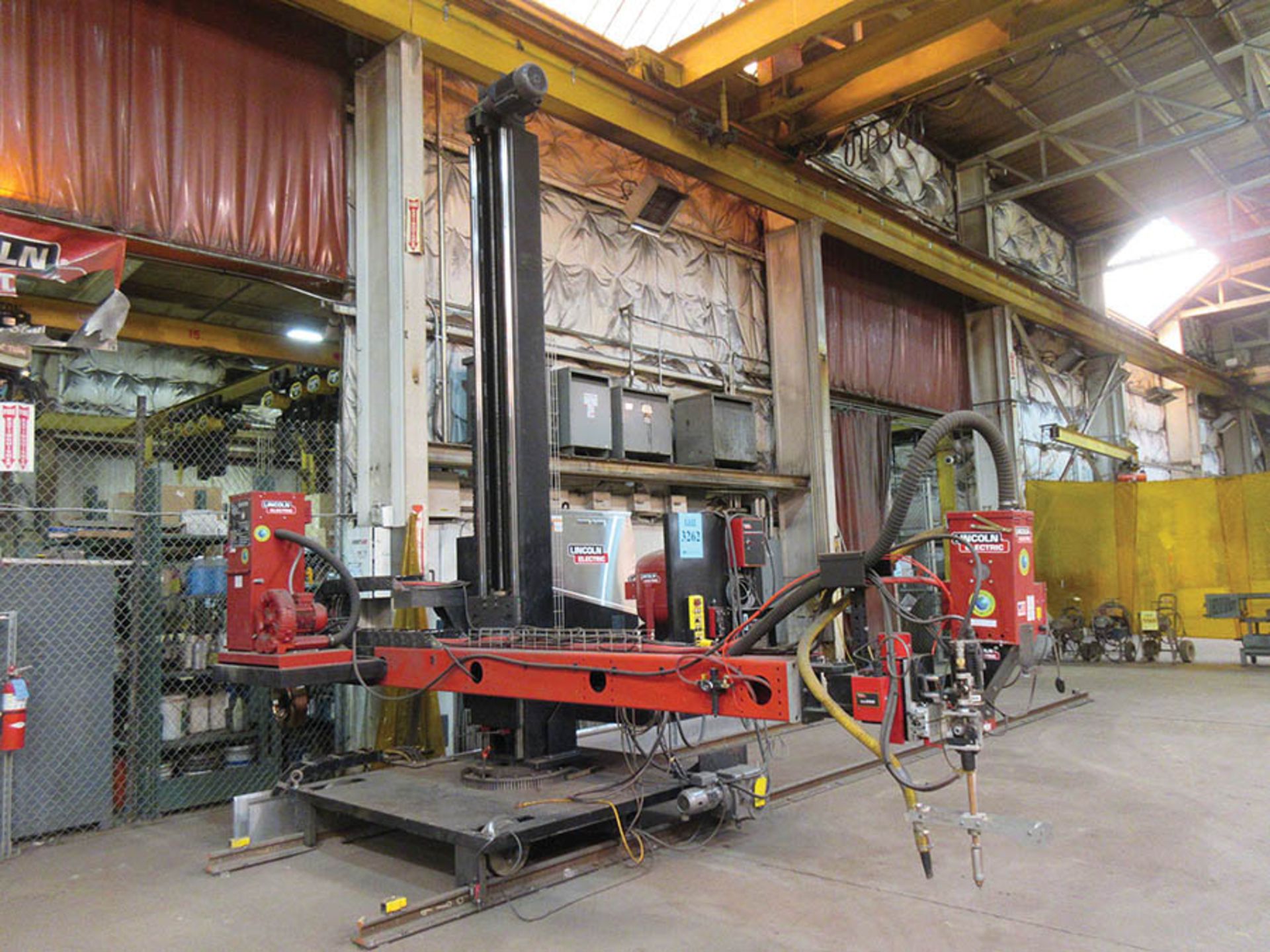 2019 LINCOLN ELECTRIC PANTHEON SUBMERGED ARC 12' WELDING MANIPULATOR SYSTEM ON TRAVEL CART, PROJECT: