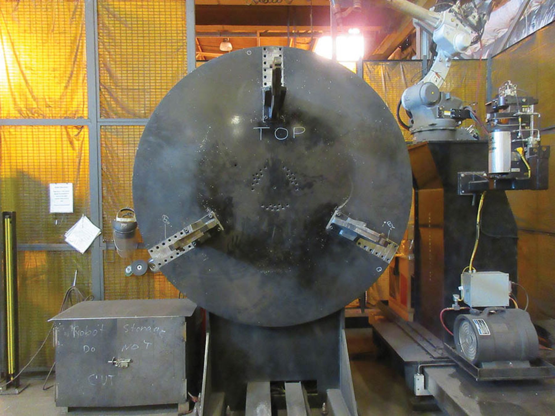 HAWK TECH ROBOTIC WELDING CELL 2, HAWK TECK 20,000 LB. WELDING POSITIONER, 72'' MAX. PIPE DIA. S/ - Image 9 of 22