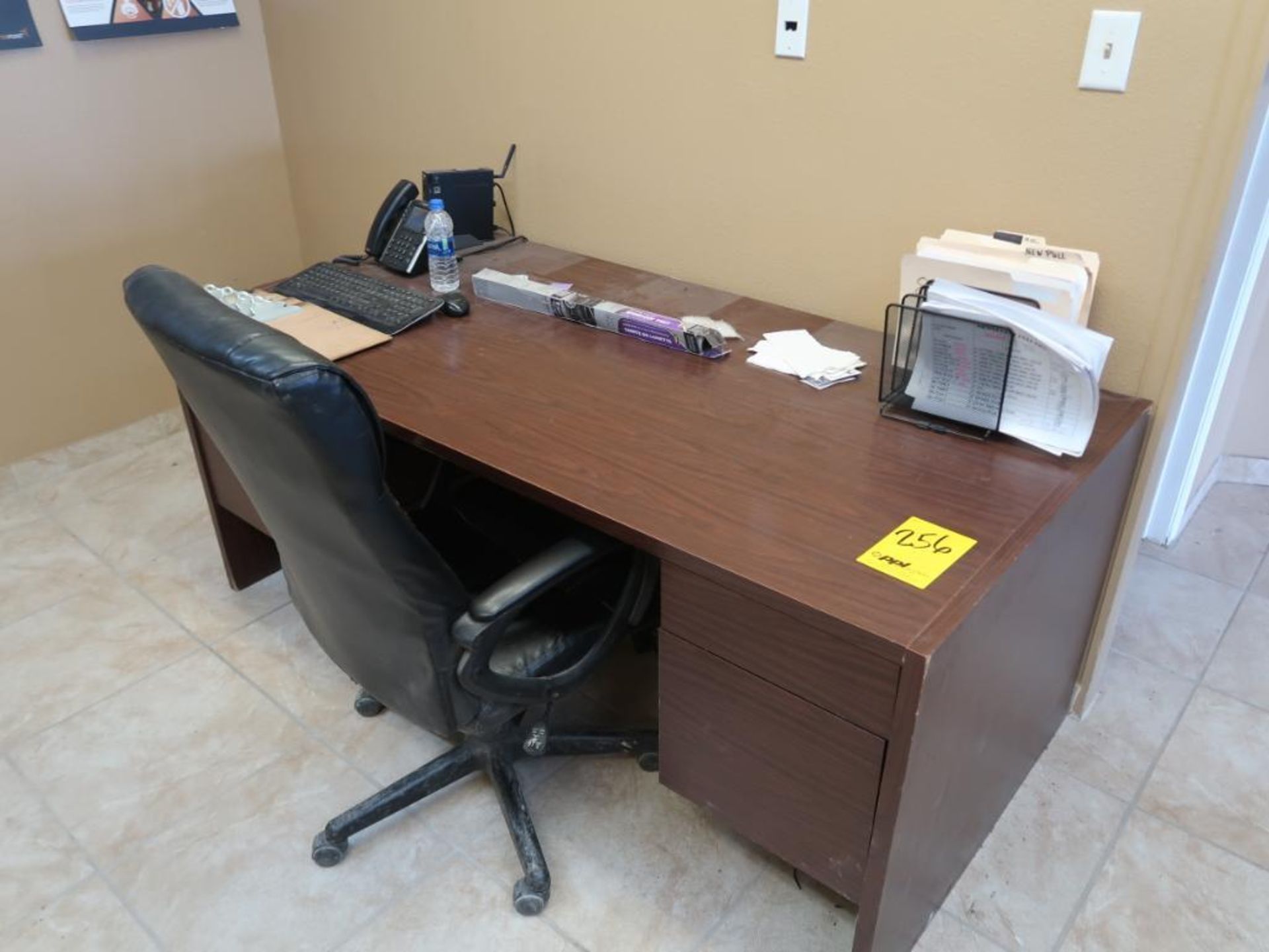 CONTENTS OF OFFICE & FRONT STORE - (4) DESKS, CREDENZA, (2) FILE CABINETS, KYOCERA ECOSYS M3550IDN - Image 10 of 10