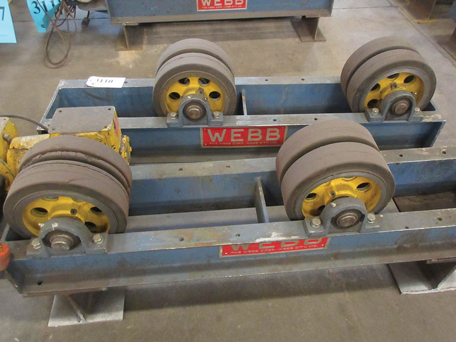 WEBB 3-TON TANK TURNING ROLL SET, MAX DIAMETER 6', (QTY.1) WEBB T6- PWR DRIVE, AND (QTY.1) WEBB T6- - Image 2 of 3