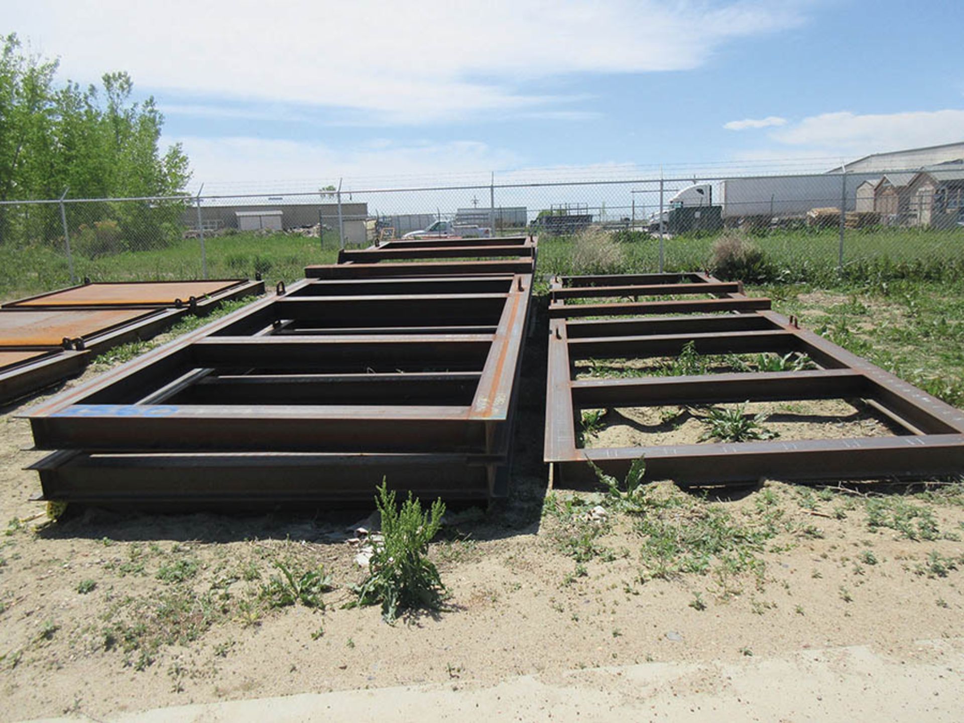 LOT ASST'D METALS, SKIDS, PIPES, PLATES, SEPARATOR HOUSING PARTS, AND PIPE RACKS, (IN YARD) - Image 7 of 8