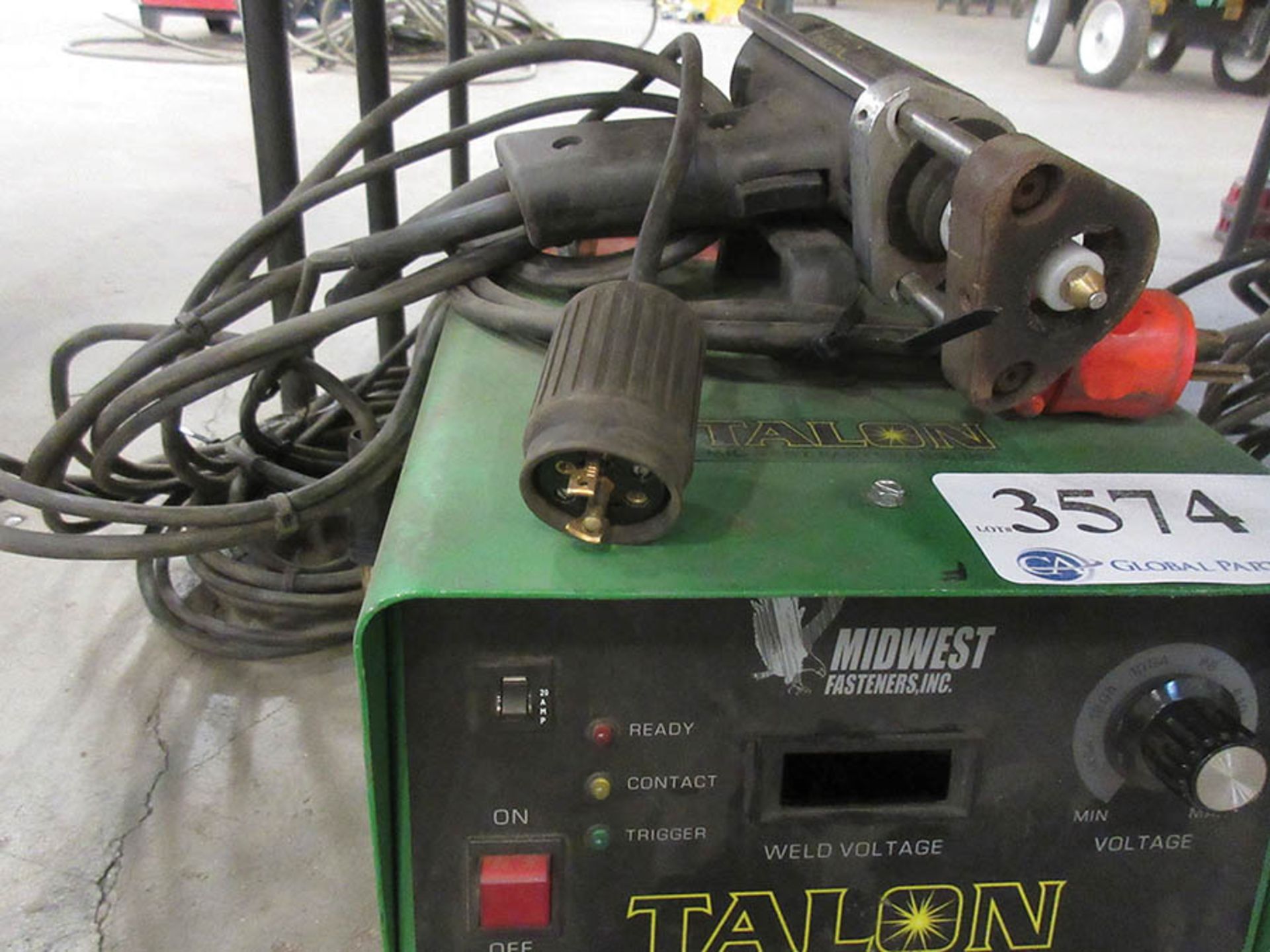MISWEST TALON STUD WELDING SYSTEM WITH (1) GUN (UNIT NEEDS NEW DISPLAY AND GUN NEEDS NEW PLUG) - Image 3 of 3