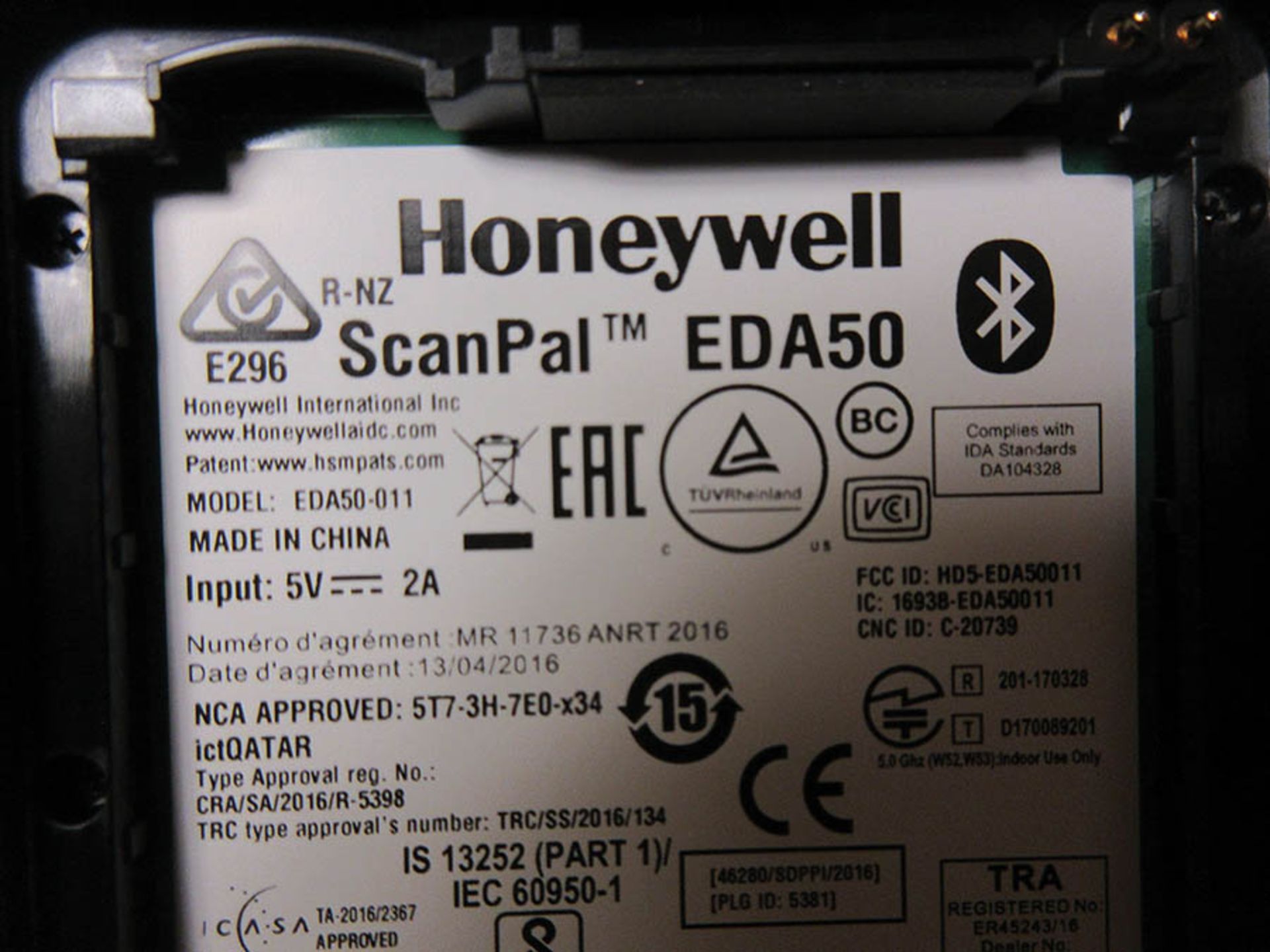 LOT (QTY.7) NEW HONEYWELL SCANPAL EDA50-011 HANDHELD BARCODE SCANNERS (MAIN OFFICE) - Image 3 of 3