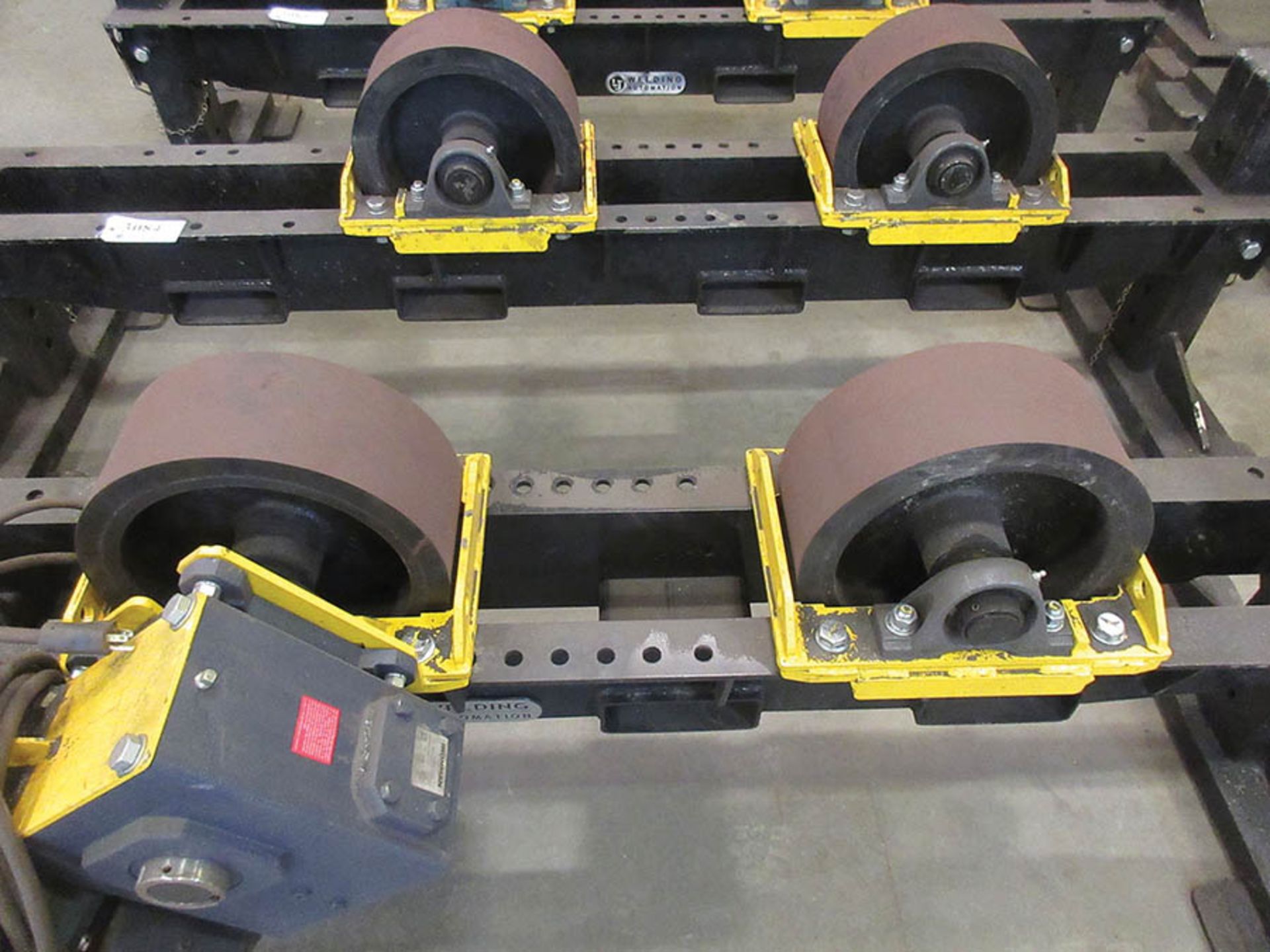 LJ WELDING AUTOMATION 12-TON HEIGHT ADJUSTABLE TANK TURNING ROLL SET, (QTY.1) LJ WELDING - Image 3 of 4