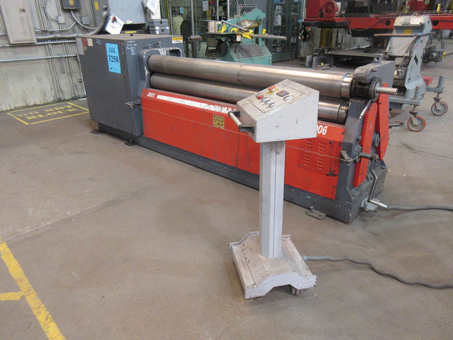 2012 JMT HYDRAULIC 3-ROLL INITIAL PINCH PLATE BENDER, TYPE: MRB-S 2006, CAPACITY: 6MM, WIDTH: - Image 2 of 9