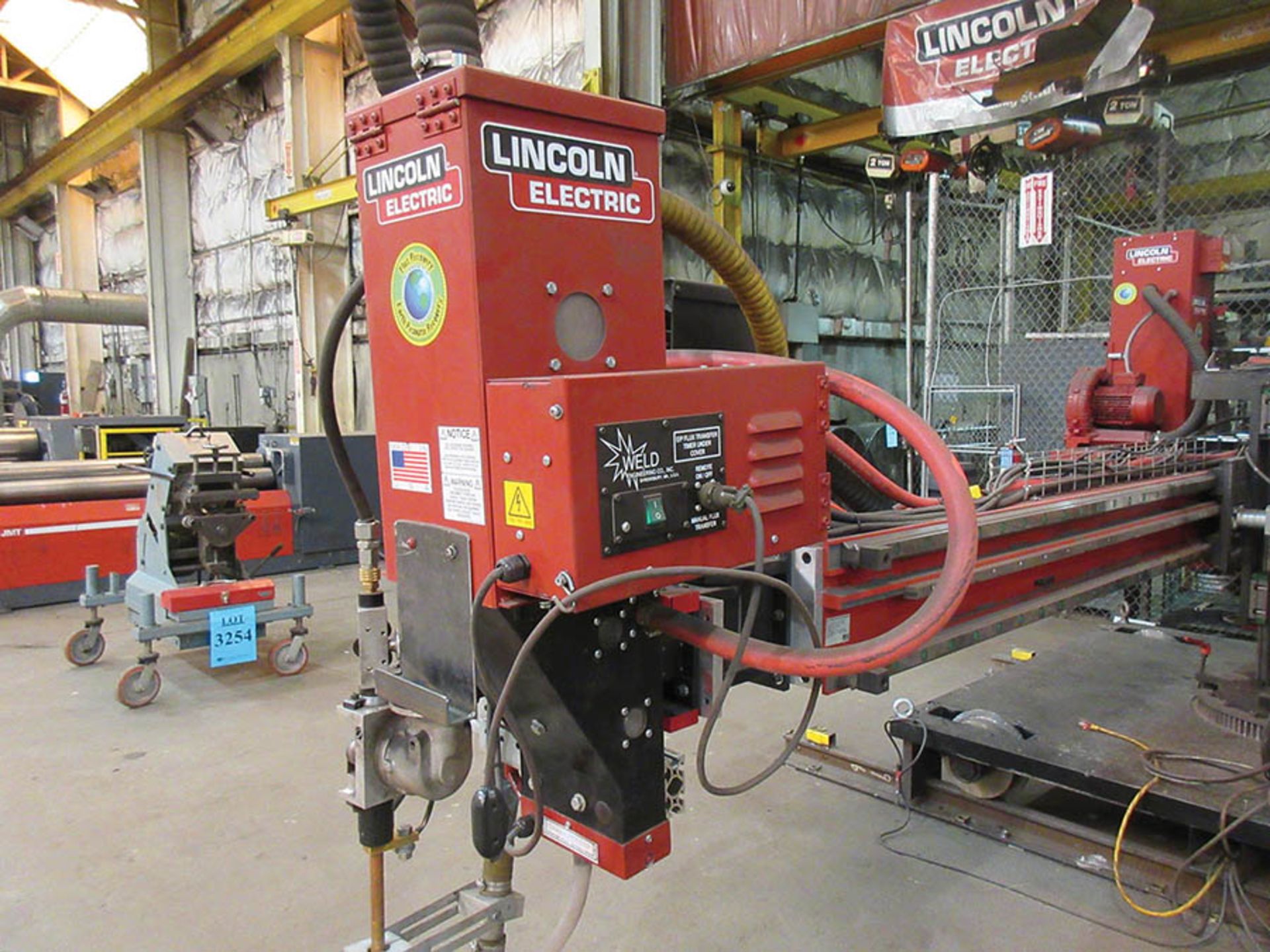 2019 LINCOLN ELECTRIC PANTHEON SUBMERGED ARC 12' WELDING MANIPULATOR SYSTEM ON TRAVEL CART, PROJECT: - Image 11 of 15