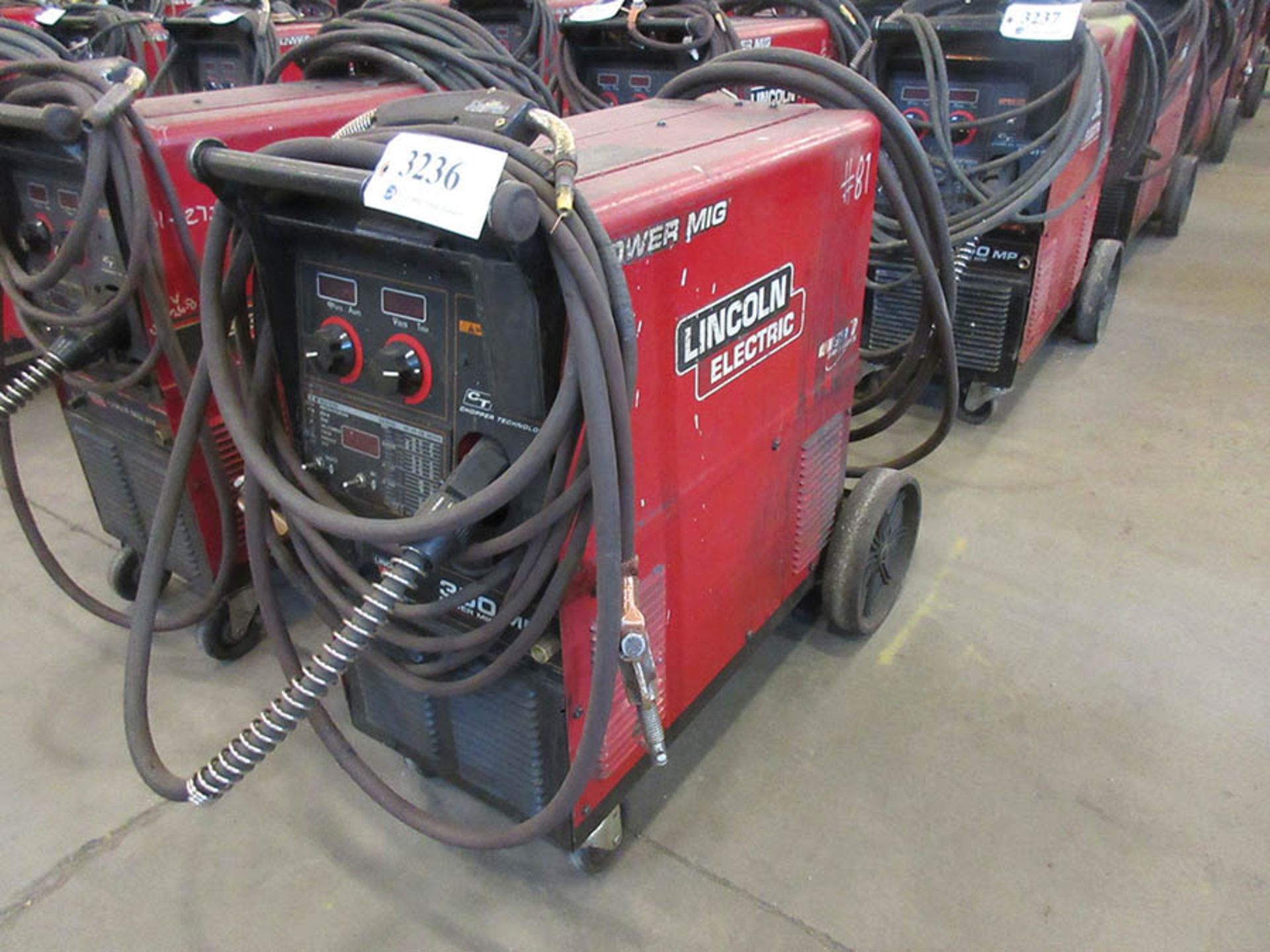 LINCOLN ELECTRIC 350MP POWER MIG WELDER WITH TWECO WELDSKILL MIG GUN, #87