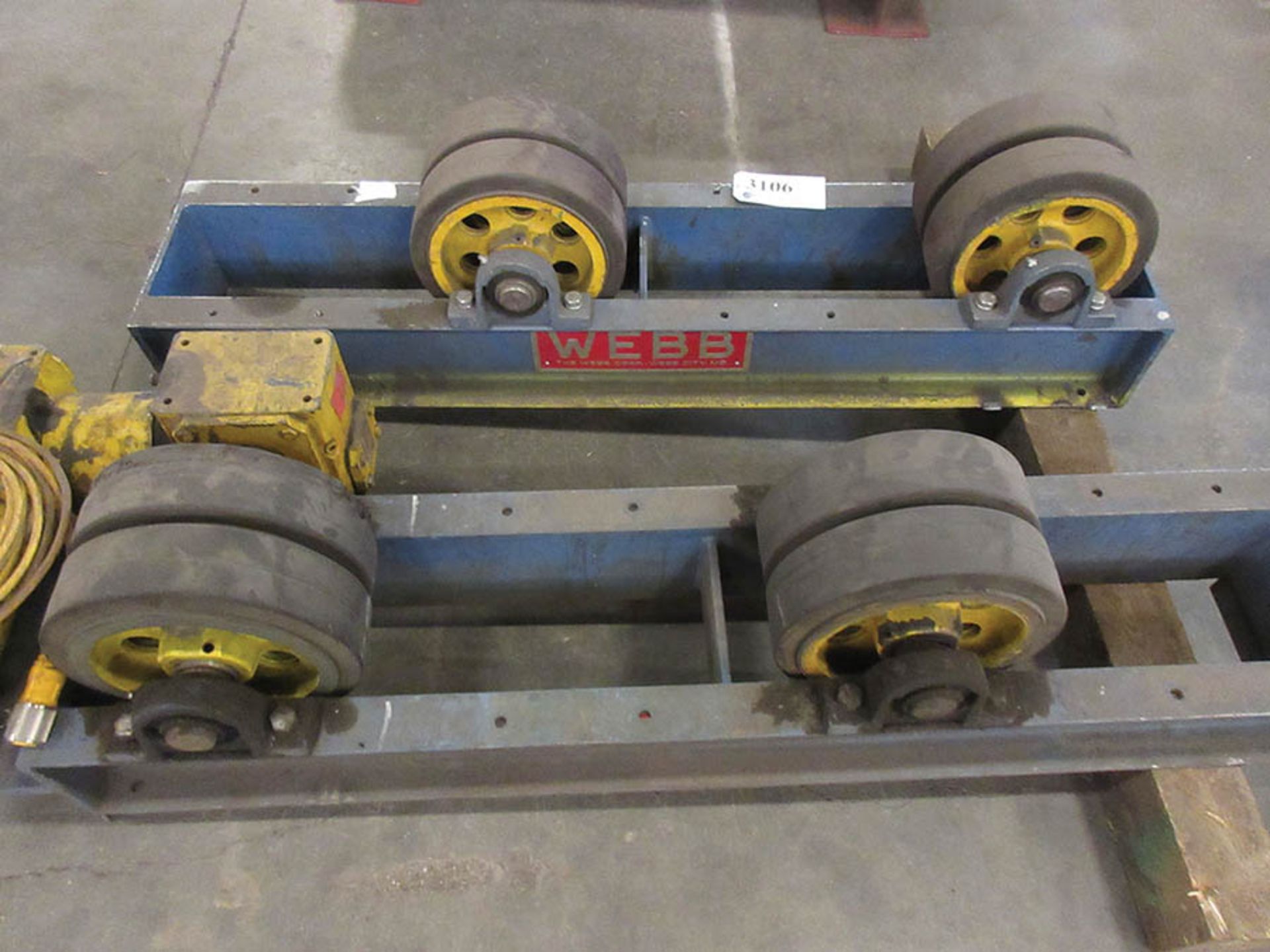 WEBB 3-TON TANK TURNING ROLL SET, MAX DIAMETER 6', (QTY.1) WEBB T6- PWR DRIVE, AND (QTY.1) WEBB T6- - Image 2 of 3